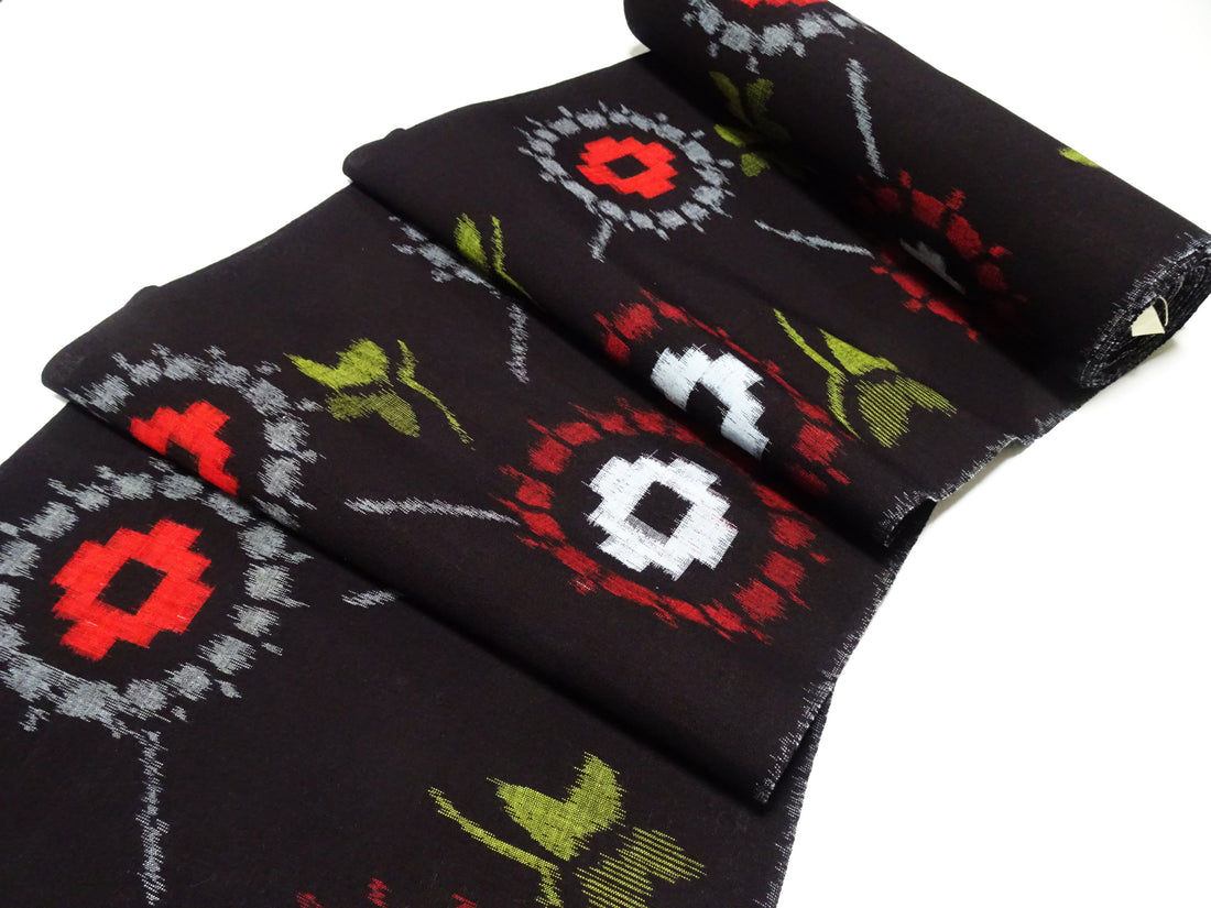 Japanese Vintage Cotton Bolts Kurume Kasuri  115172