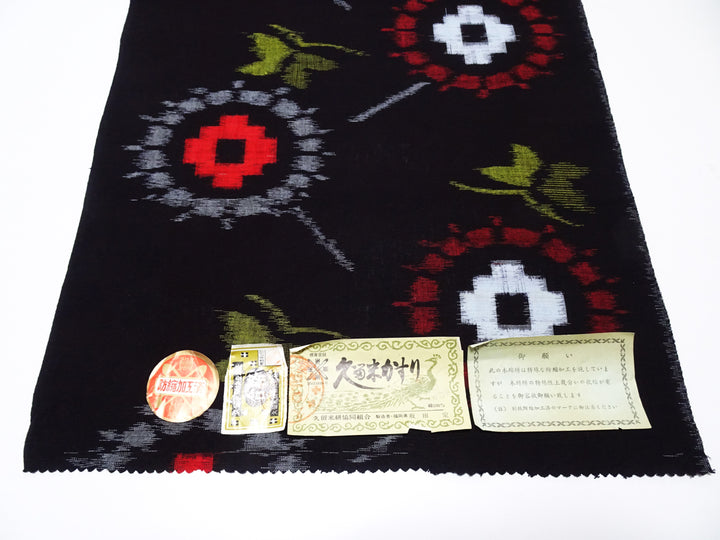 Japanese Vintage Cotton Bolts Kurume Kasuri  115172