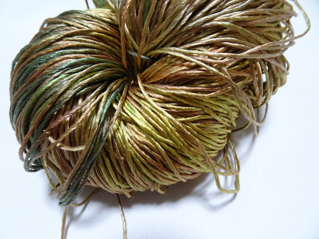 Japanese Vintage Loose Twisted Silk Thread Embroidery 17675