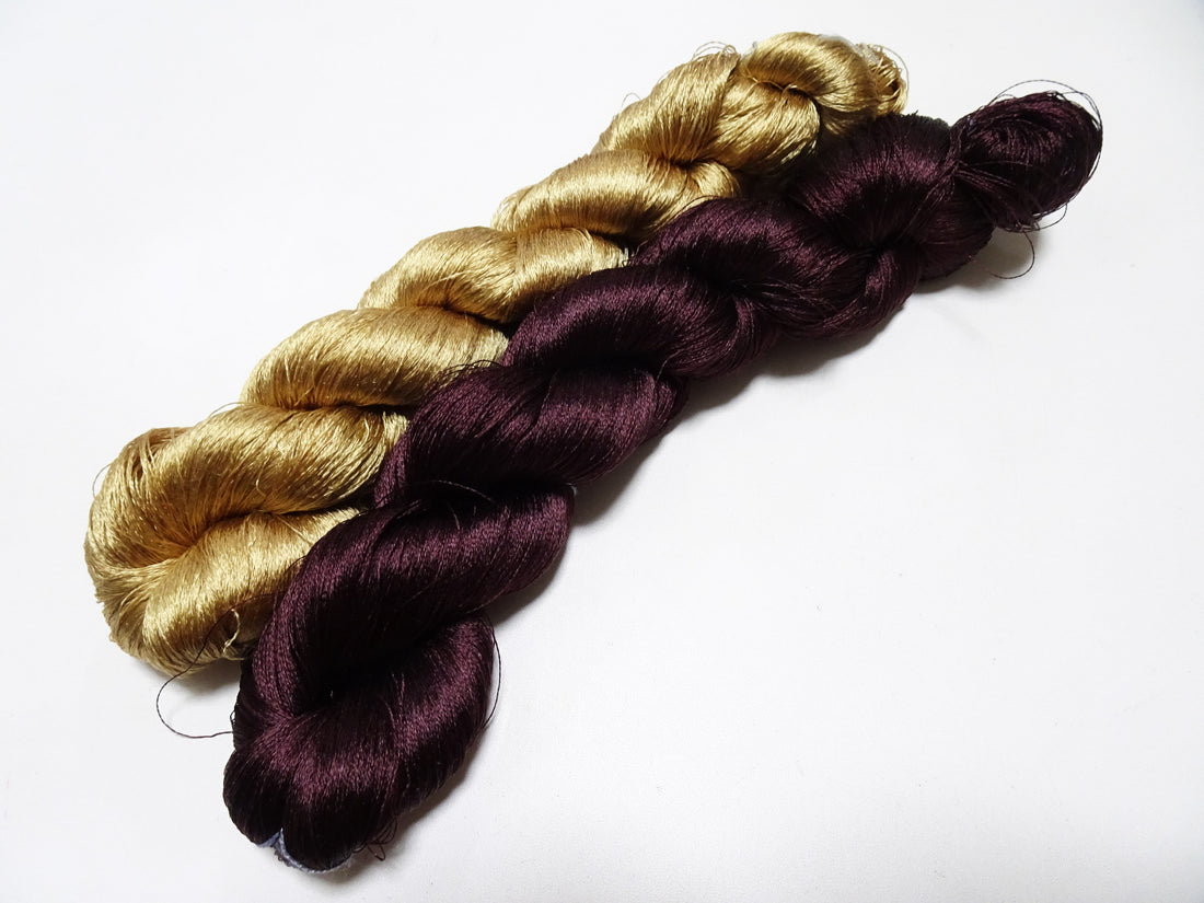 Japanese Vintage Twisted Silk Thread 2sets Embroidery 17407