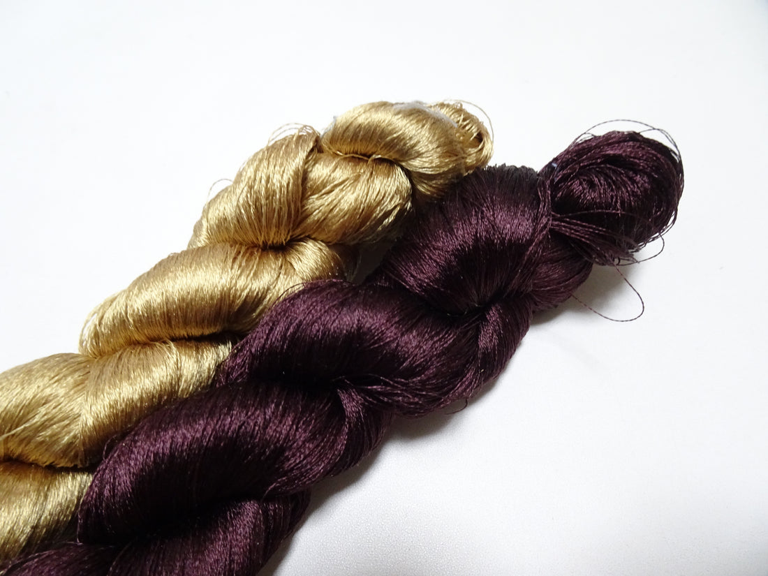 Japanese Vintage Twisted Silk Thread 2sets Embroidery 17407