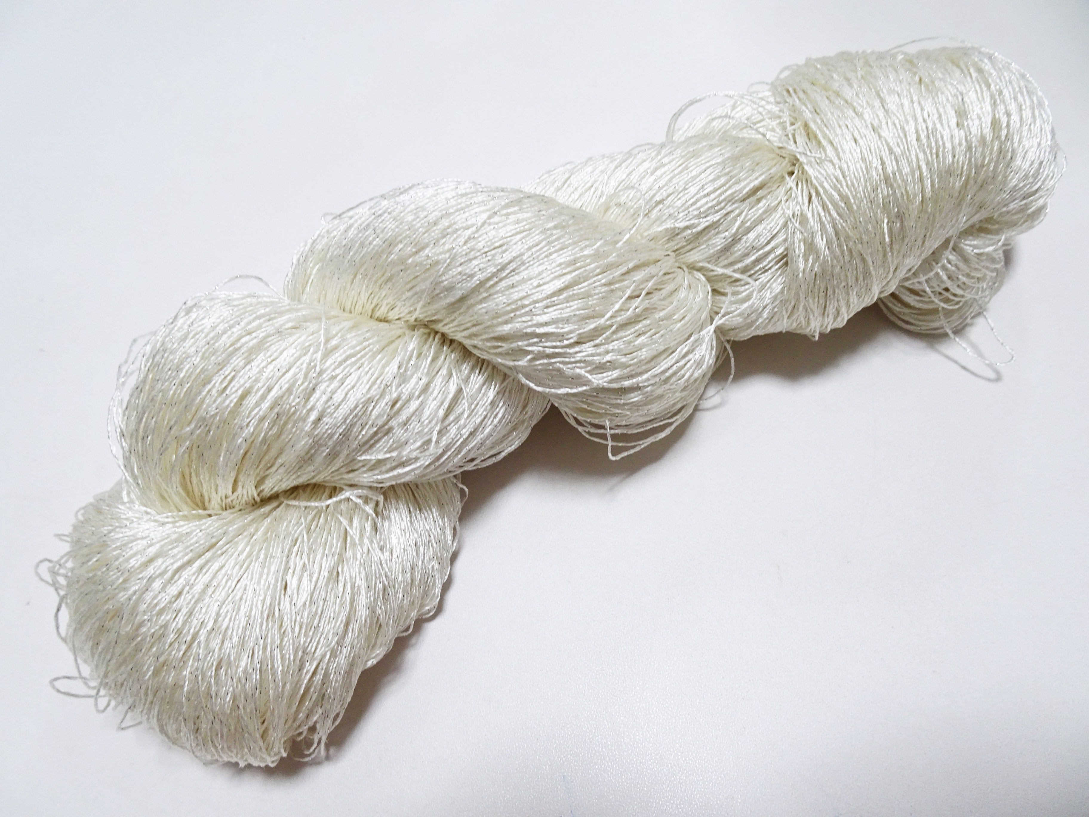 Japanese Vintage High Class Rare Silk Thread Mixture of Silver embroidery 14671