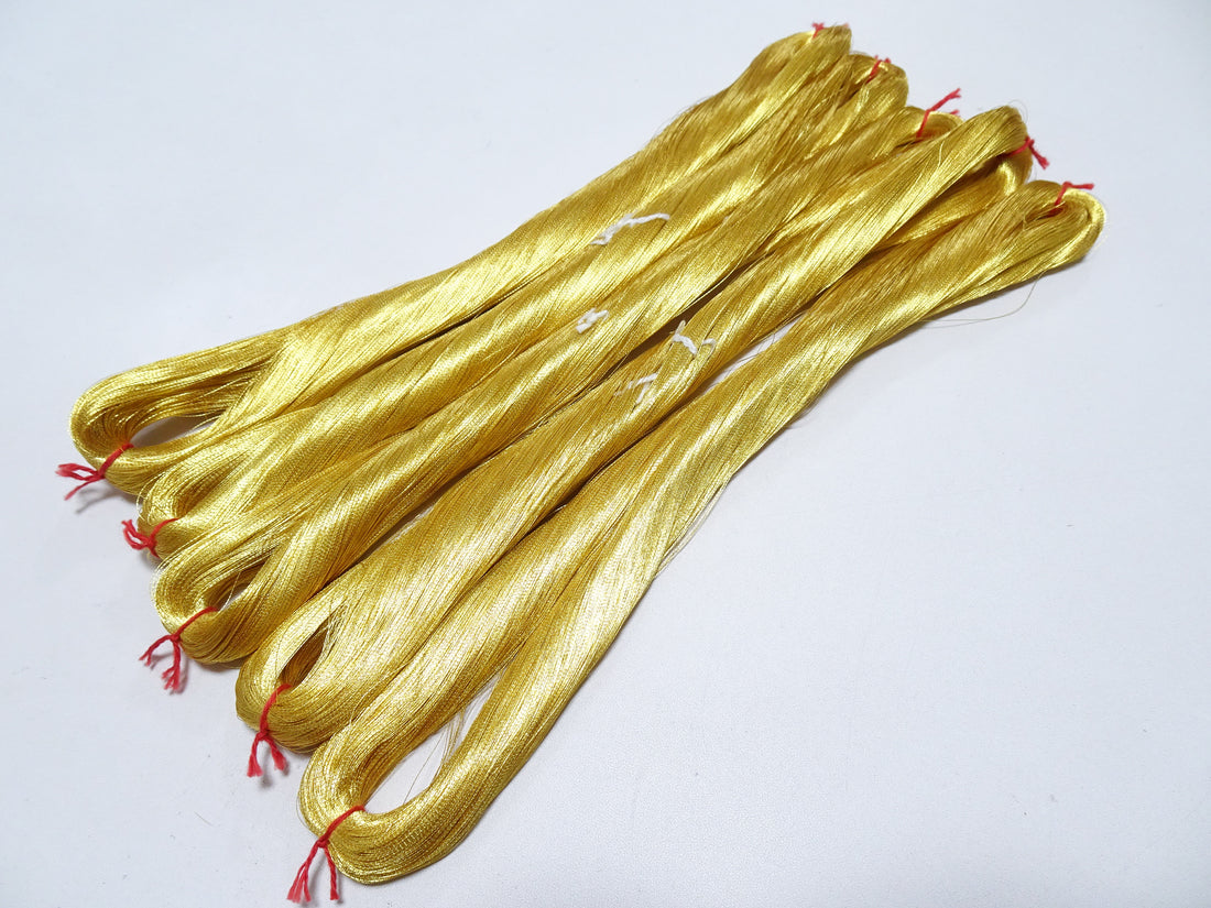 Special price!! Japanese Vintage Superb Gold Leaf Thread 5sets embroidery 5000M  0.16mm 17089