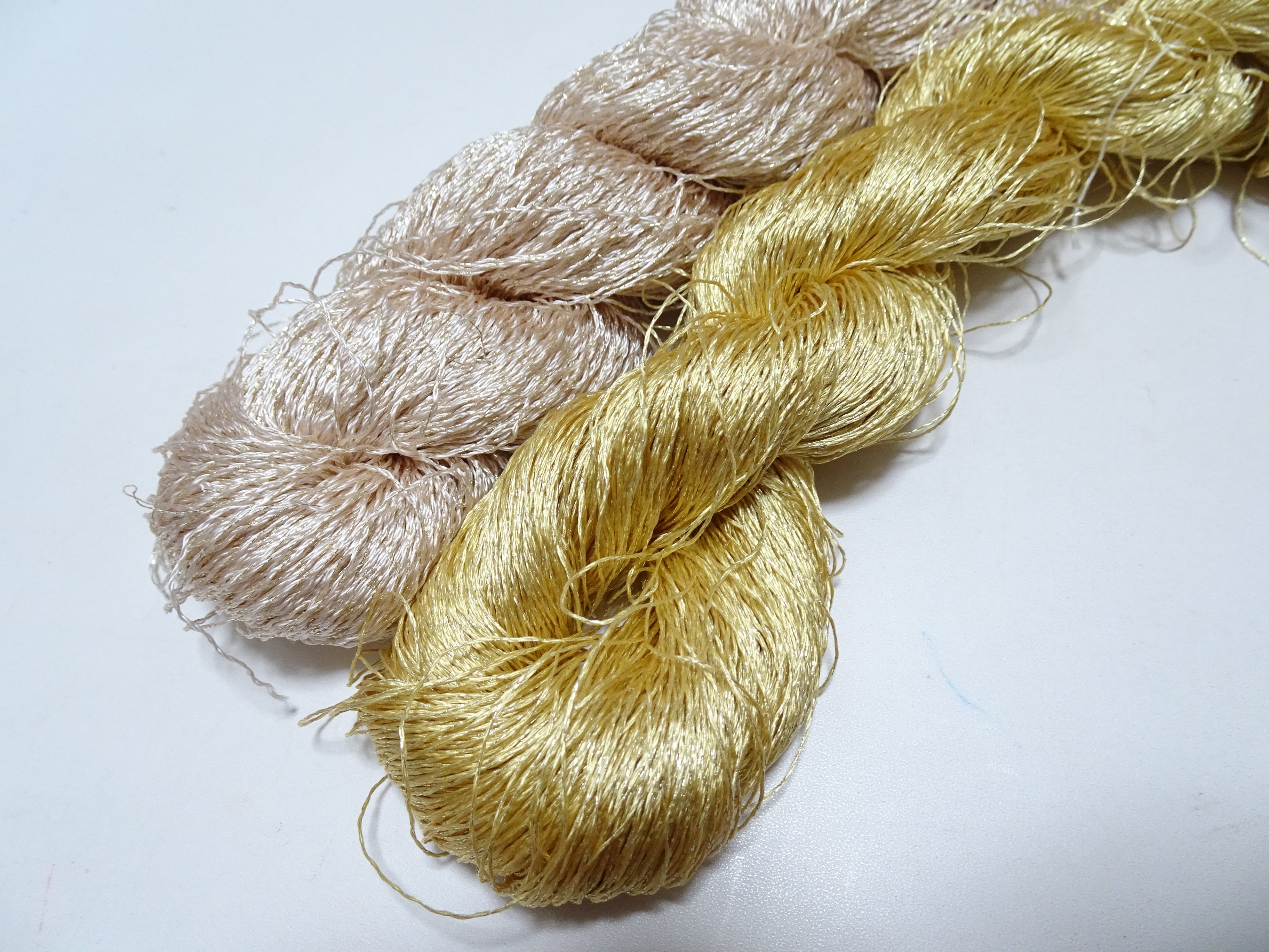 Japanese Vintage High Class Rare Silk Thread 2sets Mixture of Gold embroidery 14672