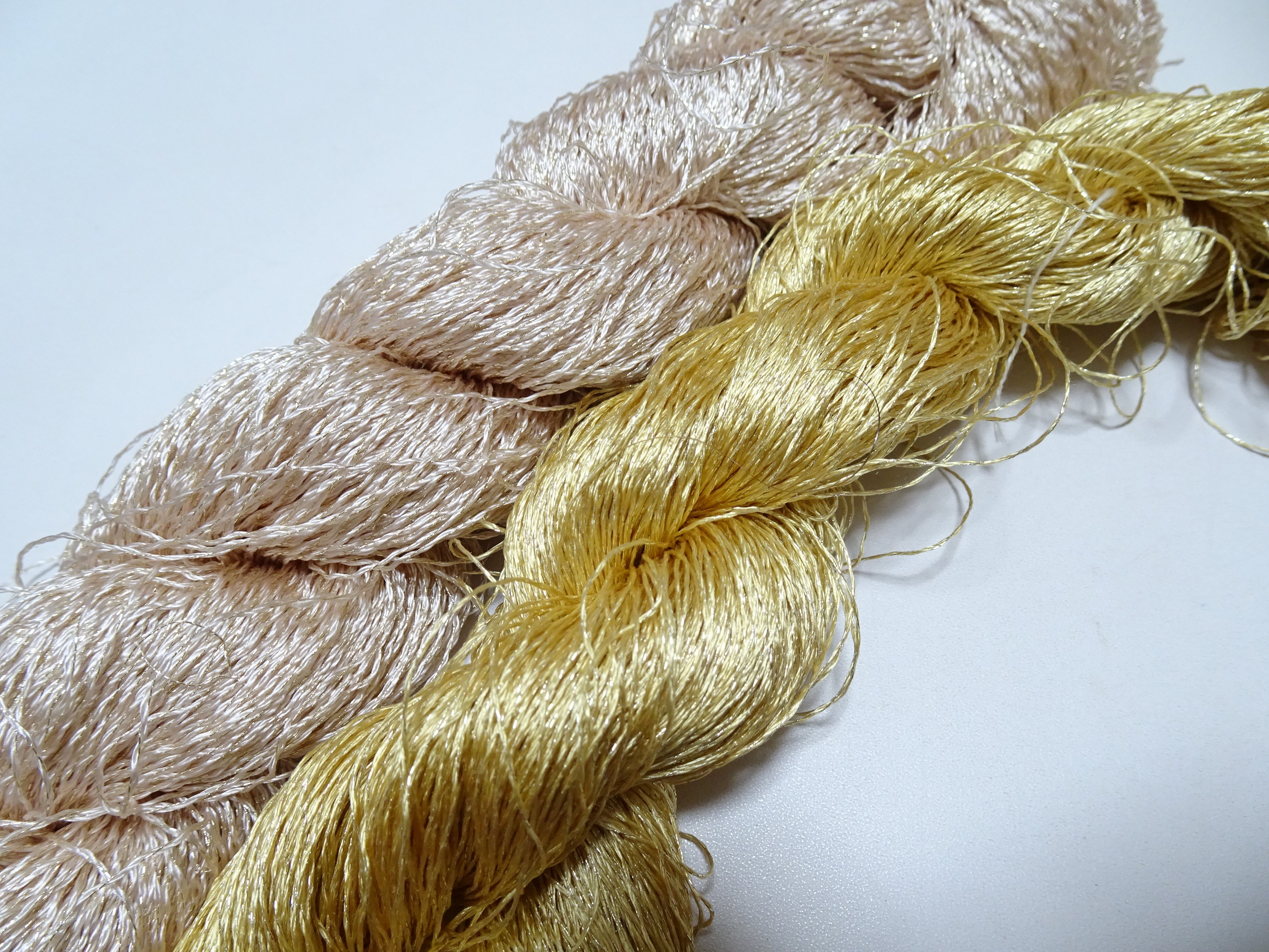 Japanese Vintage High Class Rare Silk Thread 2sets Mixture of Gold embroidery 14672