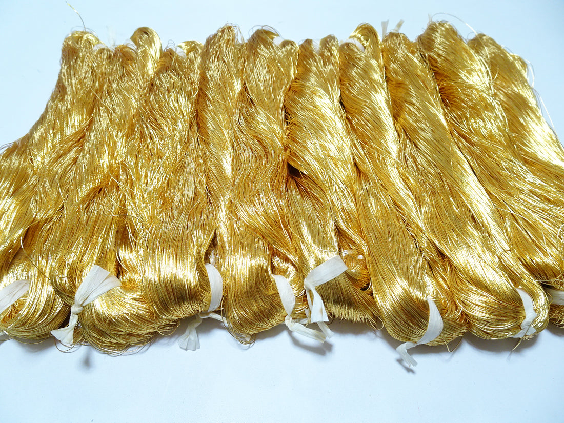 Super Special price!Japanese vintage gold leaf thread 405 10sets embroidery 10000M 0.35mm