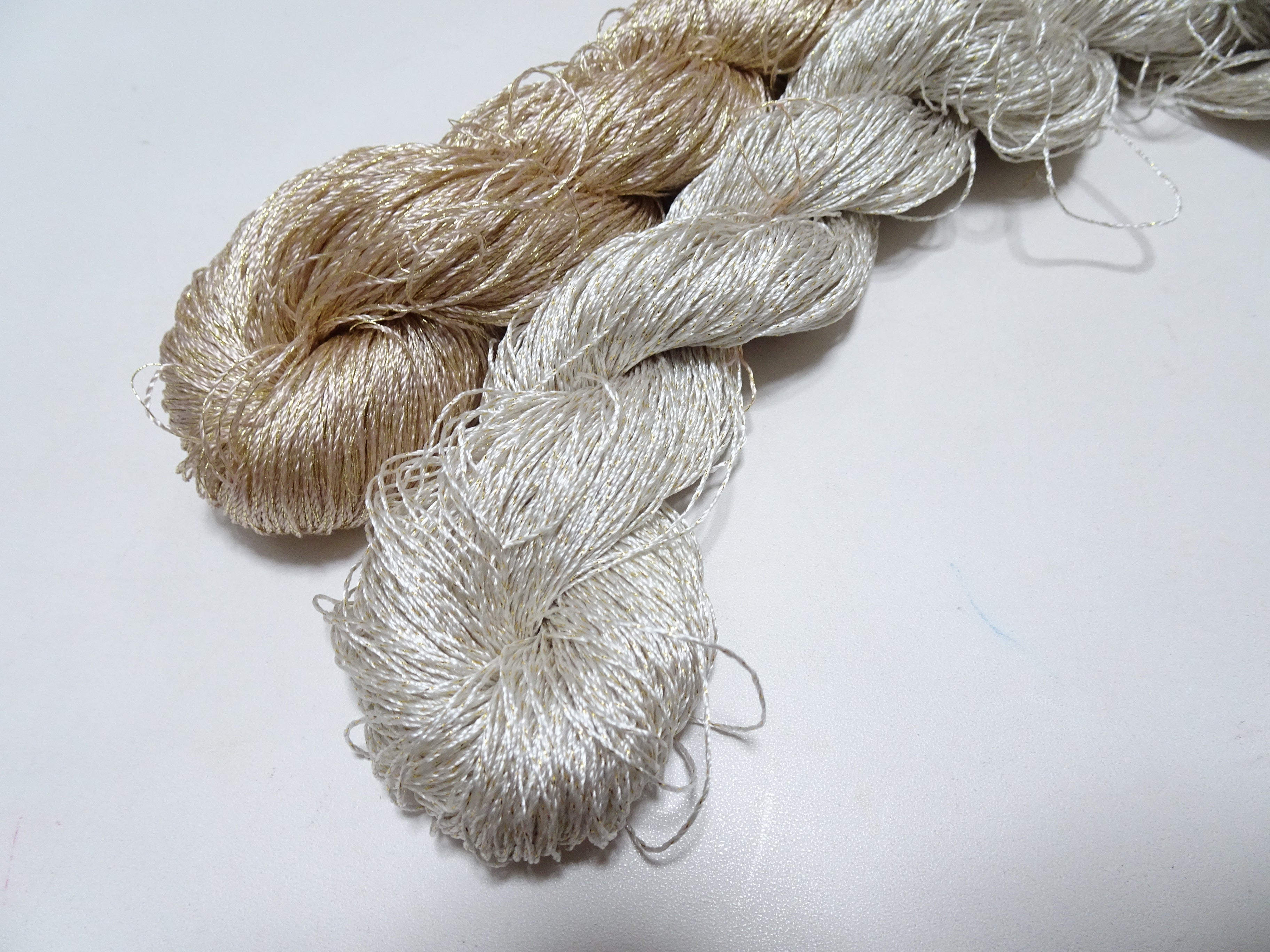 Japanese Vintage High Class Rare Silk Thread 2sets Mixture of Gold embroidery 14673