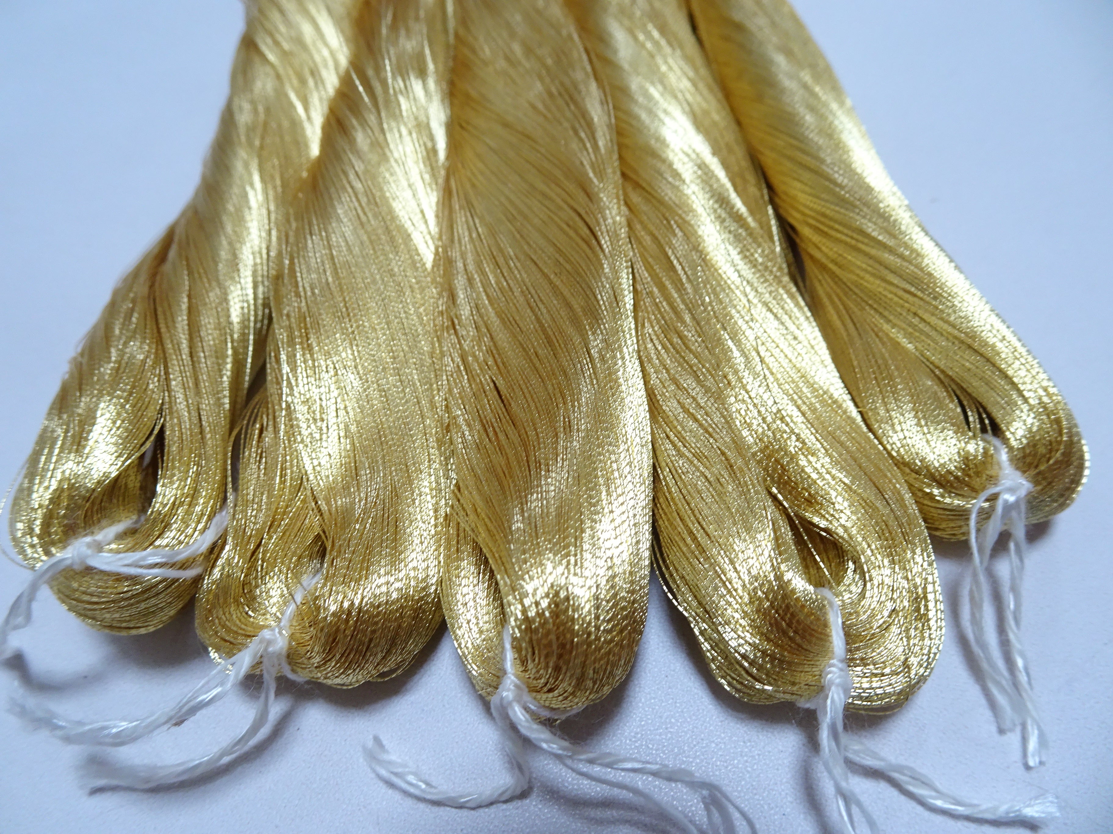 Special price!! Japanese Vintage Superb Gold Leaf Thread 5sets embroidery 5000M  0.16mm 17090