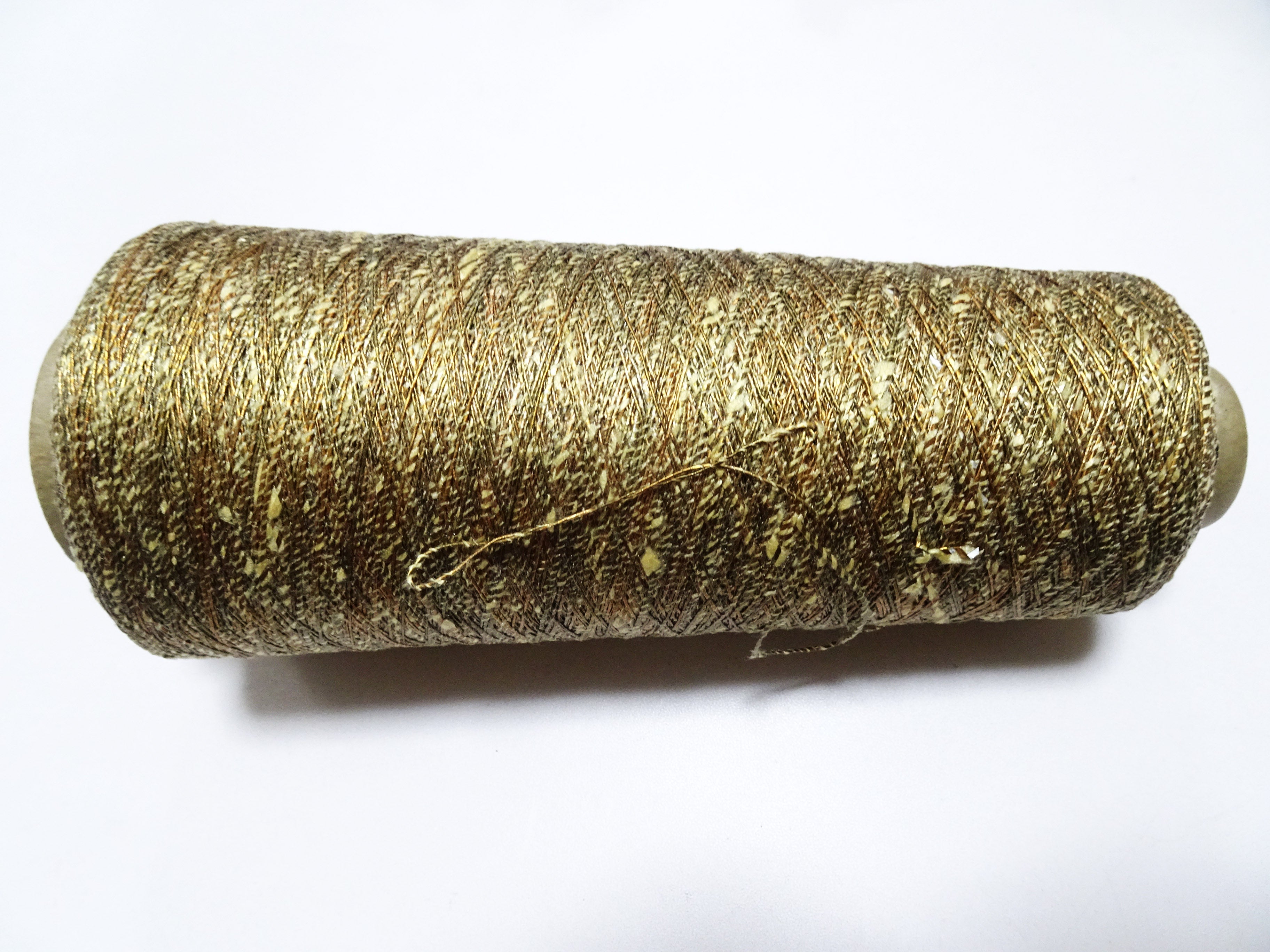Japanese Vintage Rare Gold Leaf Thread & Tsumugi Silk 19559