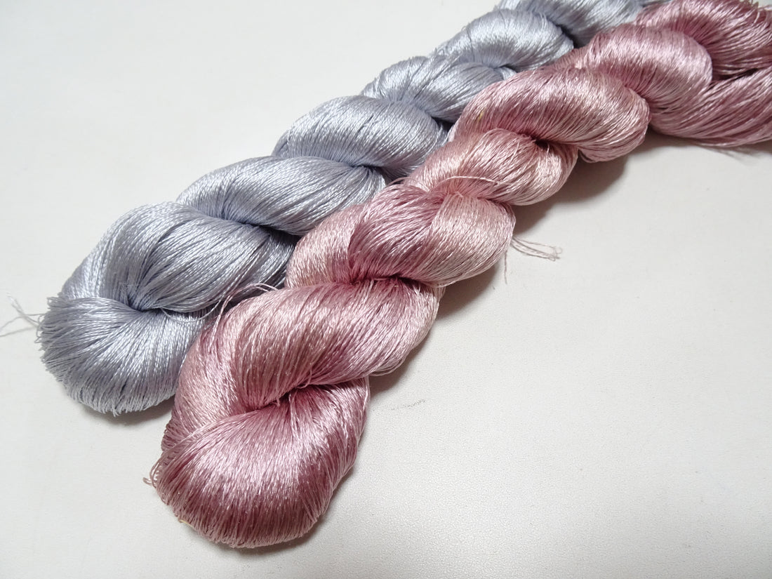 Japanese Vintage Twisted Silk Thread 2sets Embroidery 17412
