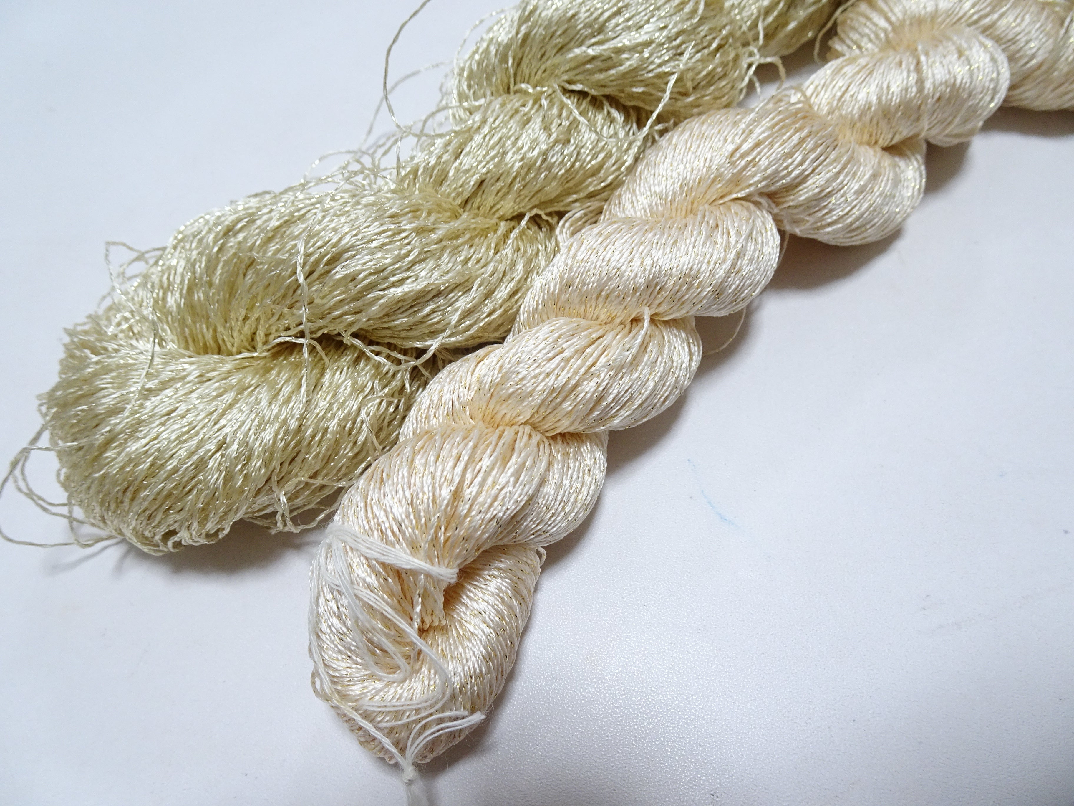 Japanese Vintage High Class Rare Silk Thread 2sets Mixture of Gold embroidery 14676