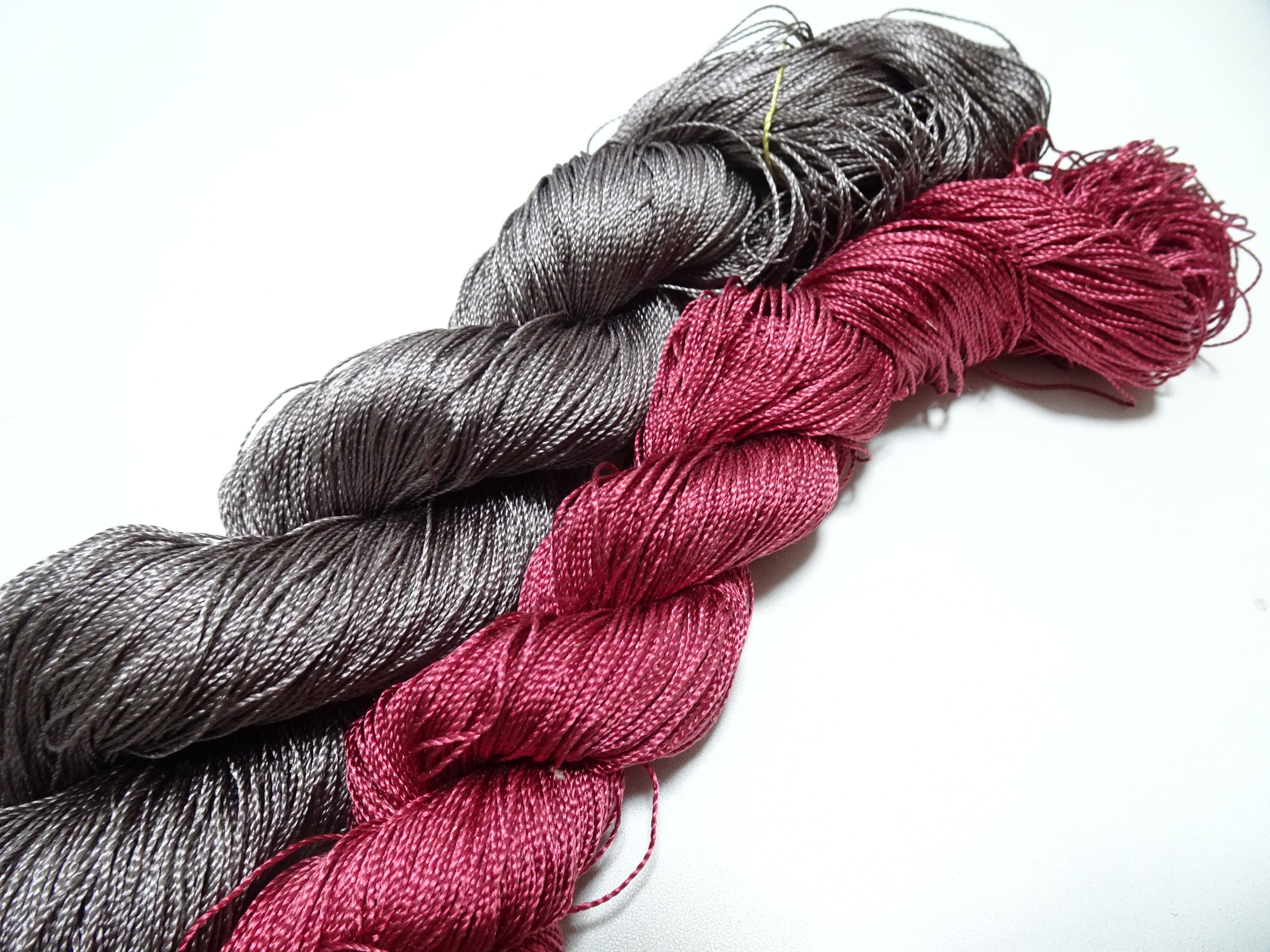 Japanese Vintage Strong Twisted Silk Thread 2sets Embroidery & Weaving 14510