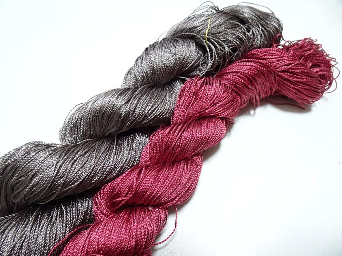 Japanese Vintage Strong Twisted Silk Thread 2sets Embroidery & Weaving 14510