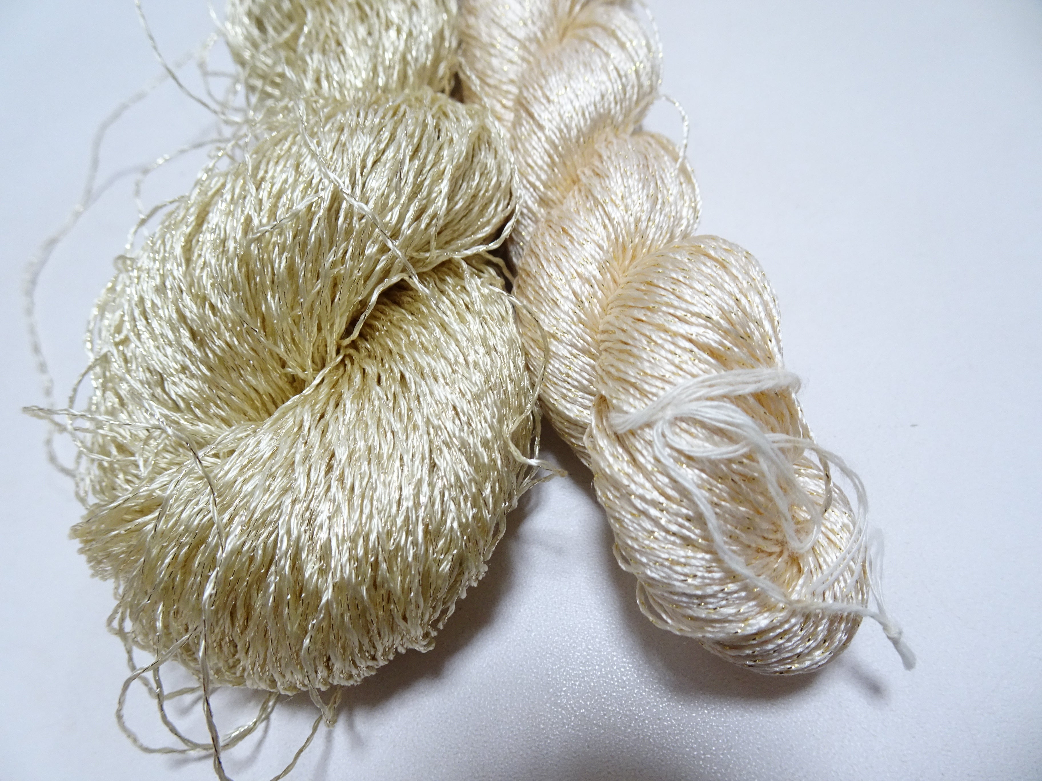Japanese Vintage High Class Rare Silk Thread 2sets Mixture of Gold embroidery 14676