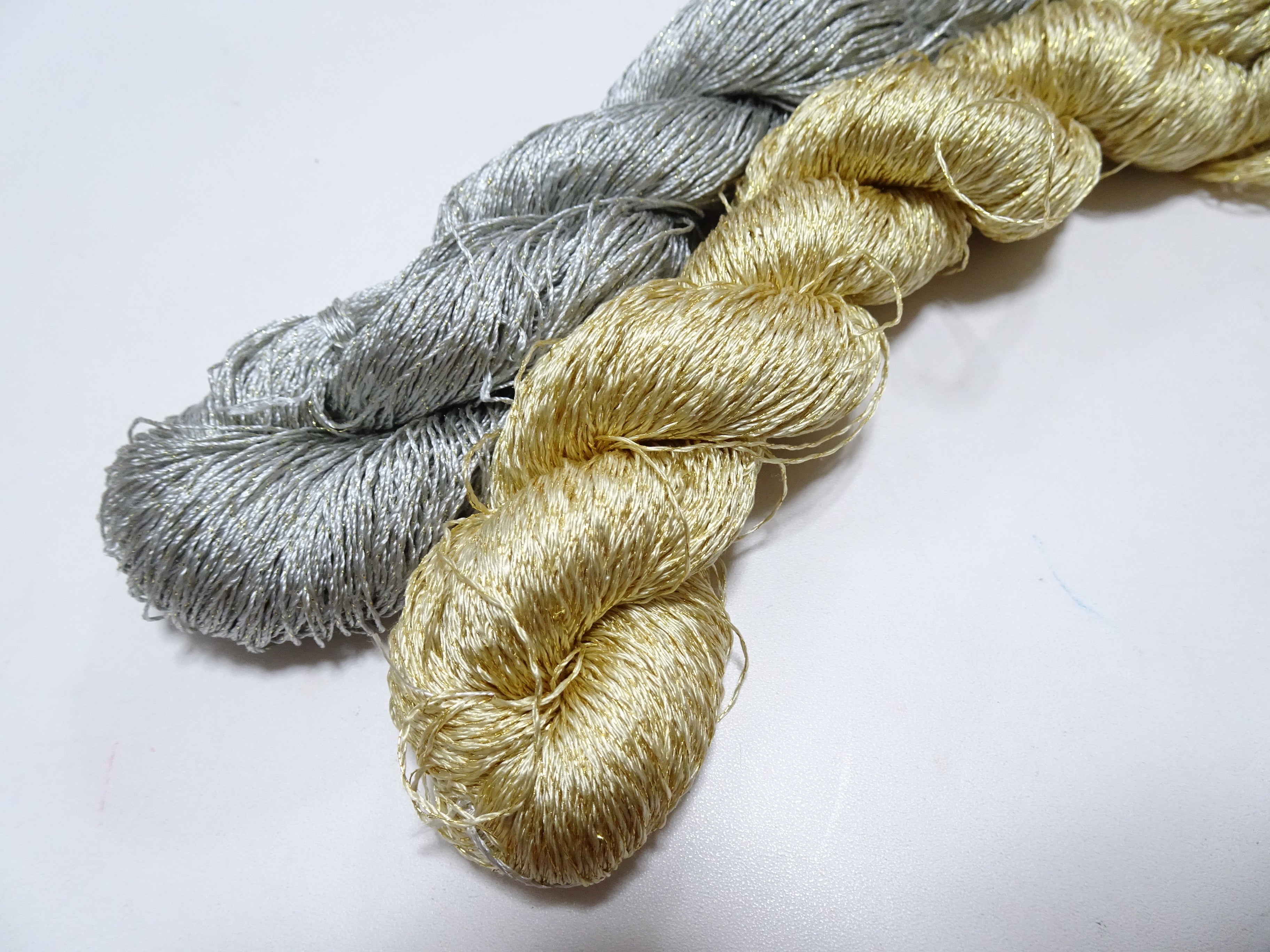 Japanese Vintage High Class Rare Silk Thread 2sets Mixture of Gold embroidery 14677
