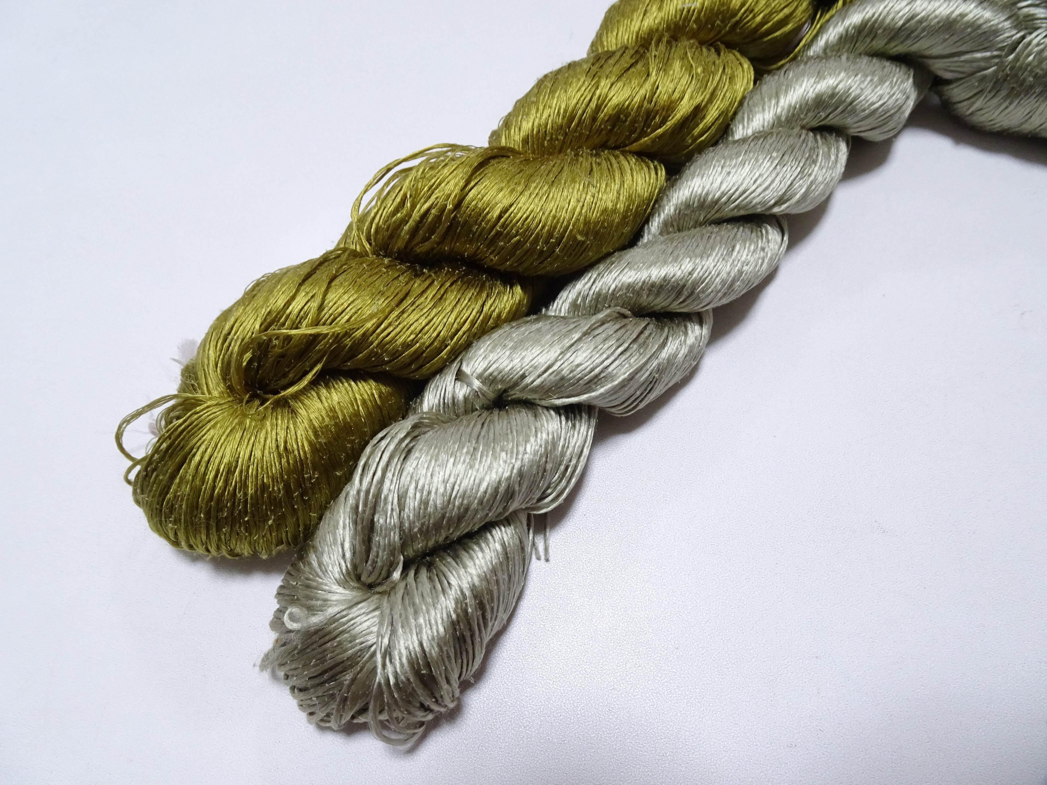 Japanese Vintage Loose Twisted Silk Thread 2sets Embroidery 18263