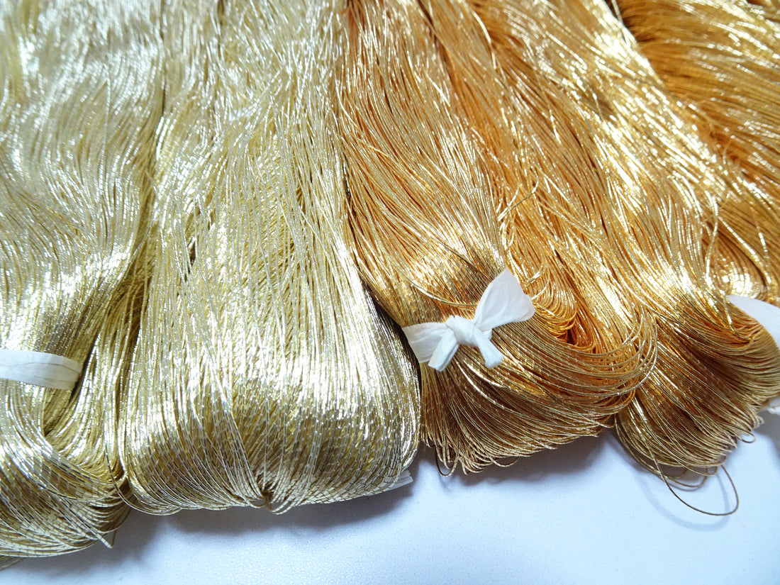 Super Special price!Japanese vintage gold leaf thread 402 & 405 10sets embroidery 10000M 0.35mm