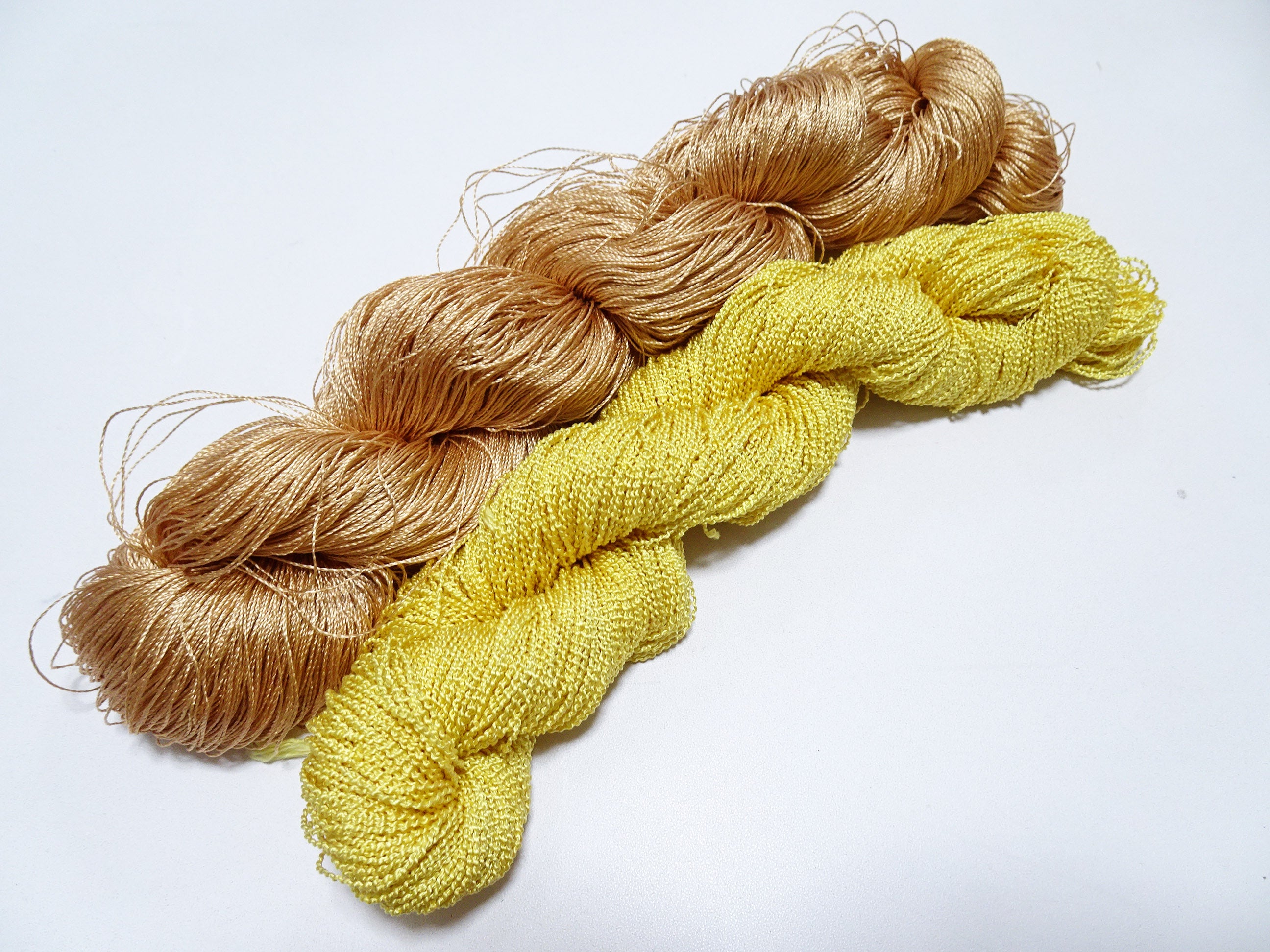 Japanese Vintage Strong Twisted Silk Thread 2sets Embroidery & Weaving 14512