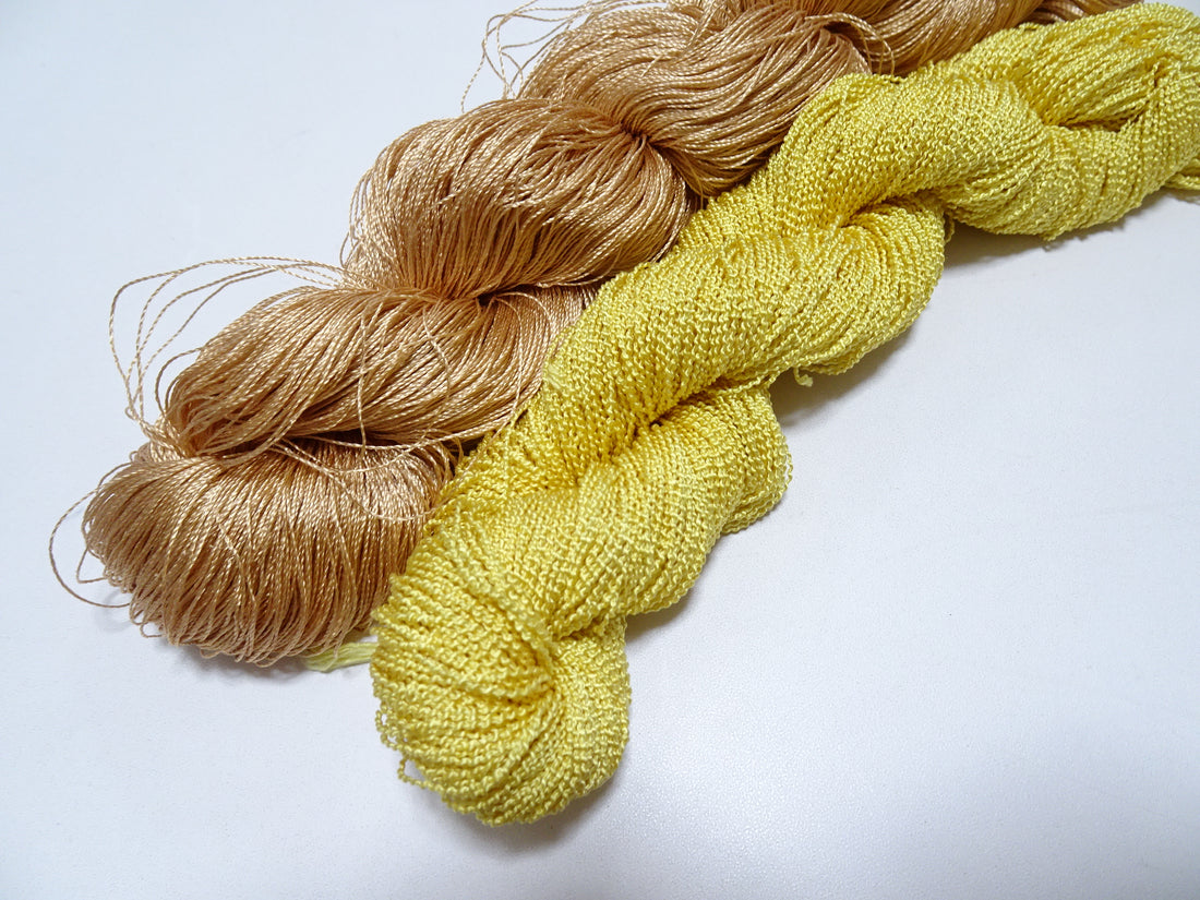 Japanese Vintage Strong Twisted Silk Thread 2sets Embroidery & Weaving 14512