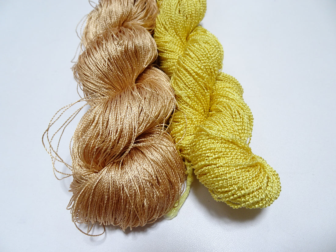 Japanese Vintage Strong Twisted Silk Thread 2sets Embroidery & Weaving 14512