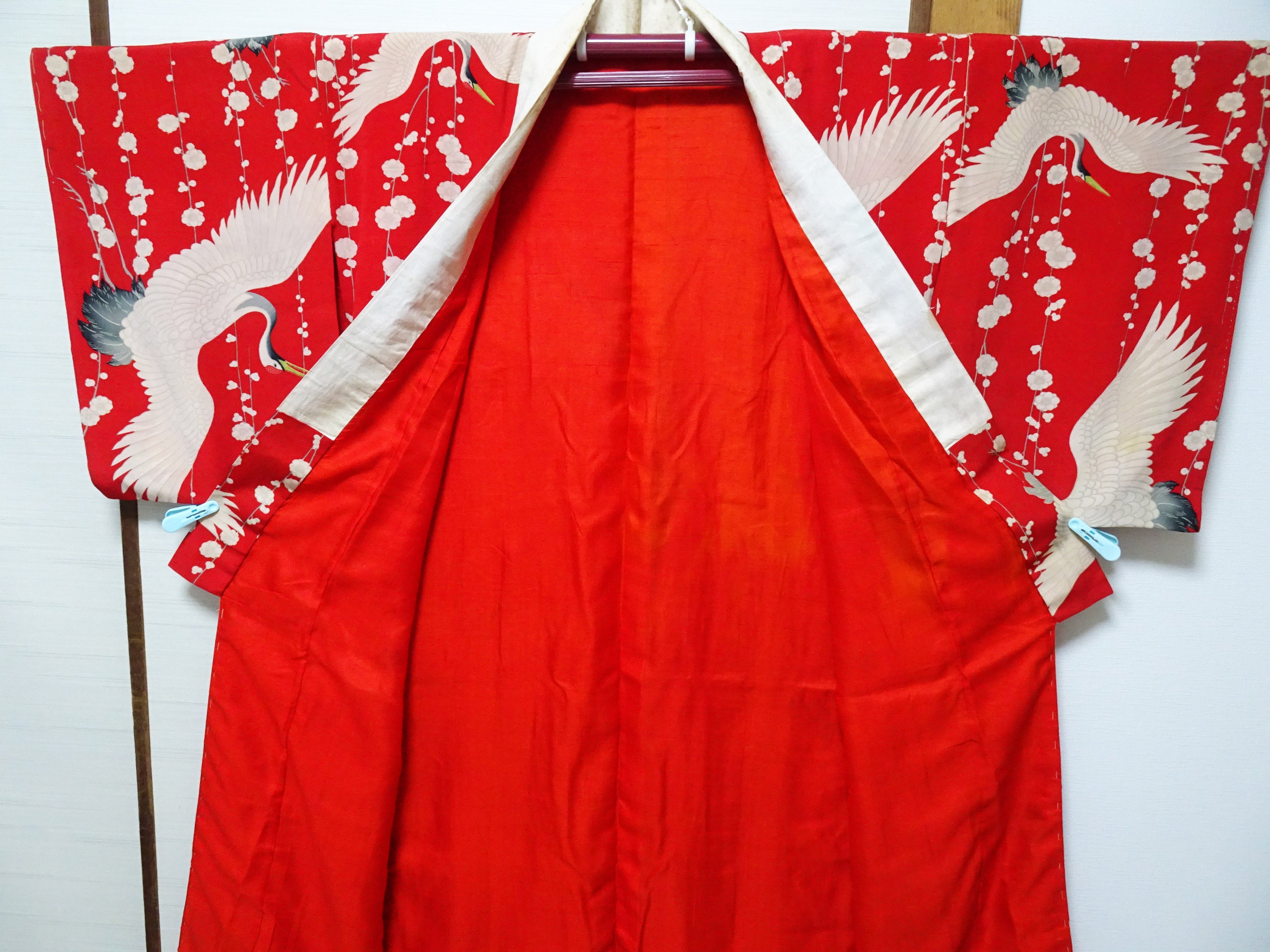 Antique Taisho Era Juban Kimono Lining – Soft Kinsha Silk with