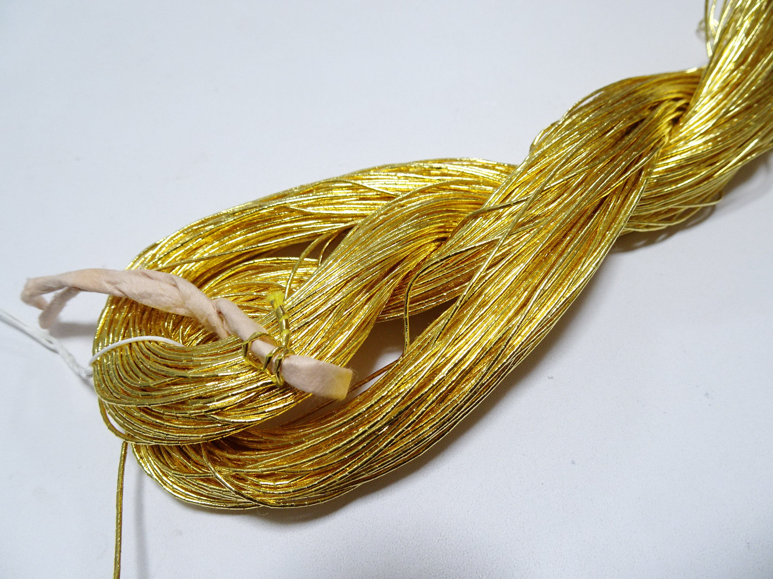 Special price!Japanese vintage rare Superb 24K gold leaf thread embroidery 12  0.70mm