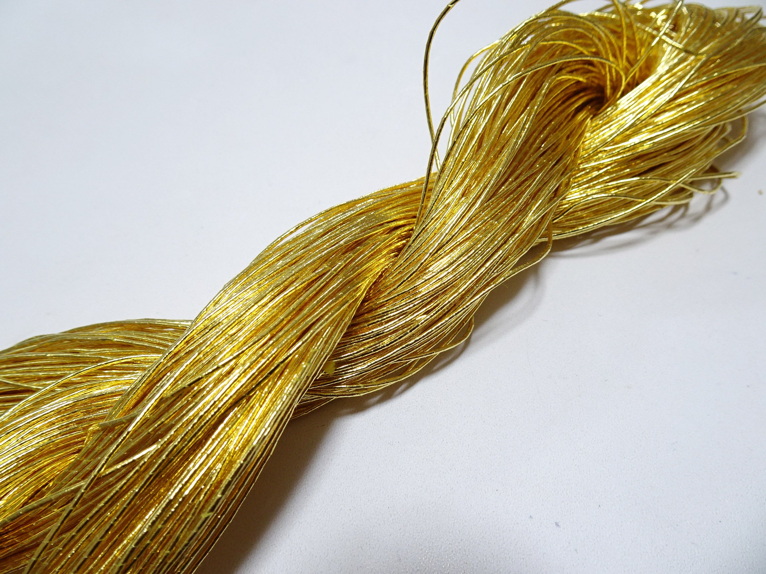 Special price!Japanese vintage rare Superb 24K gold leaf thread embroidery 12  0.70mm