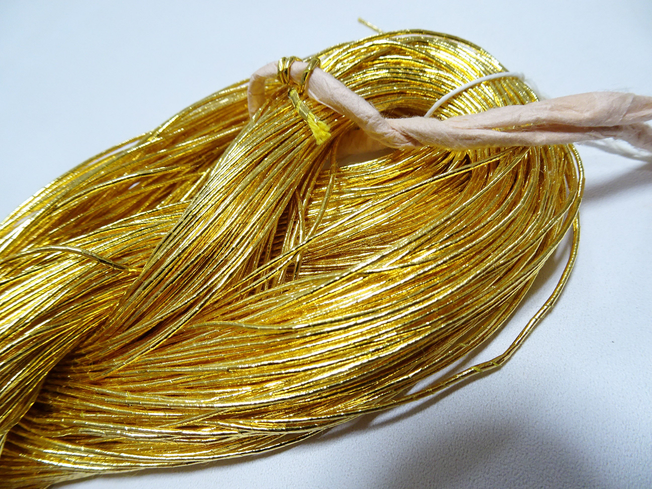 Special price!Japanese vintage rare Superb 24K gold leaf thread embroidery 12  0.70mm