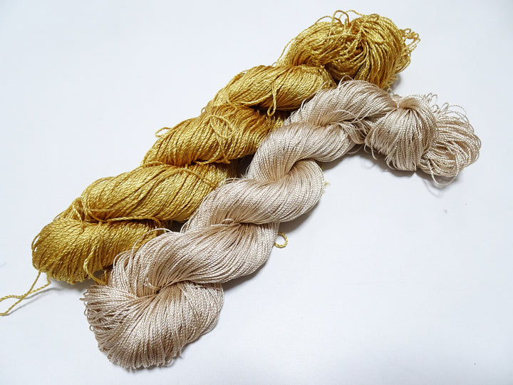 Japanese Vintage Strong Twisted Silk Thread 2sets Embroidery & Weaving 14515