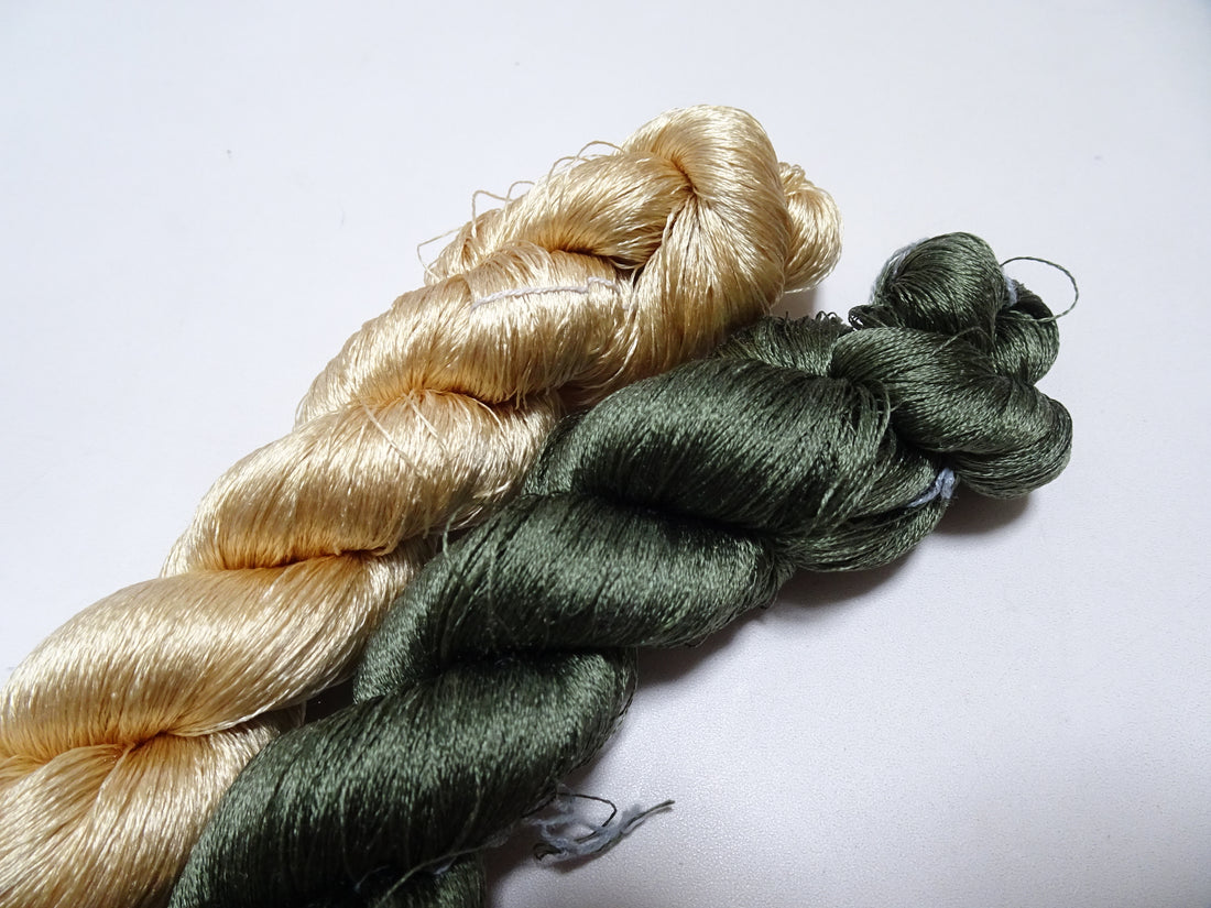 Japanese Vintage Twisted Silk Thread 2sets Embroidery 17417