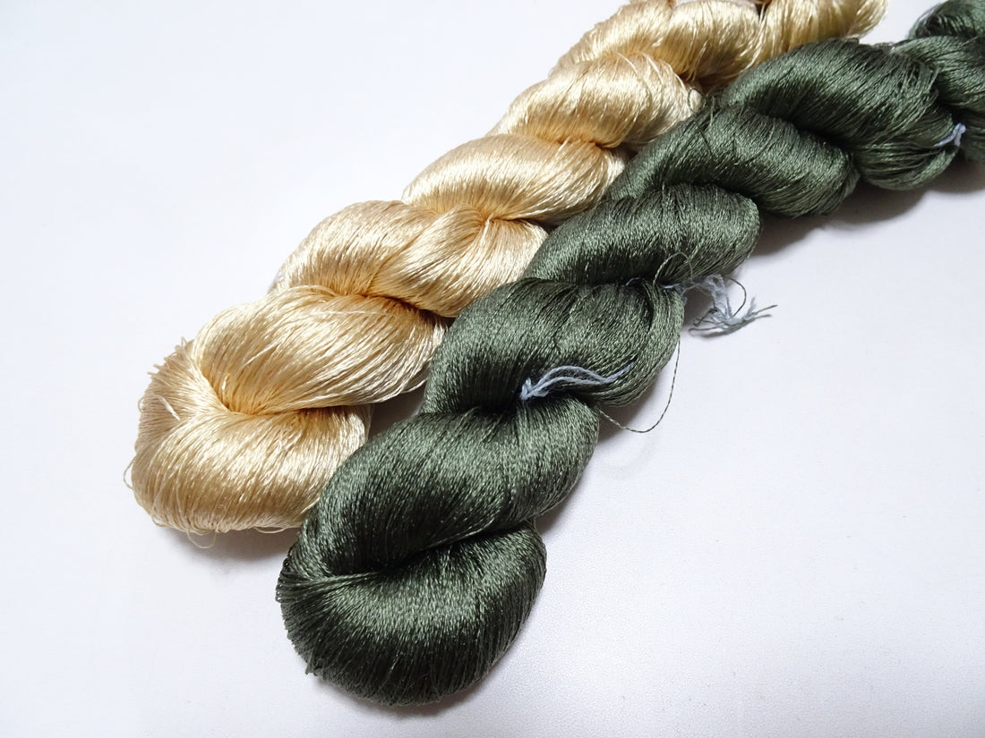 Japanese Vintage Twisted Silk Thread 2sets Embroidery 17417