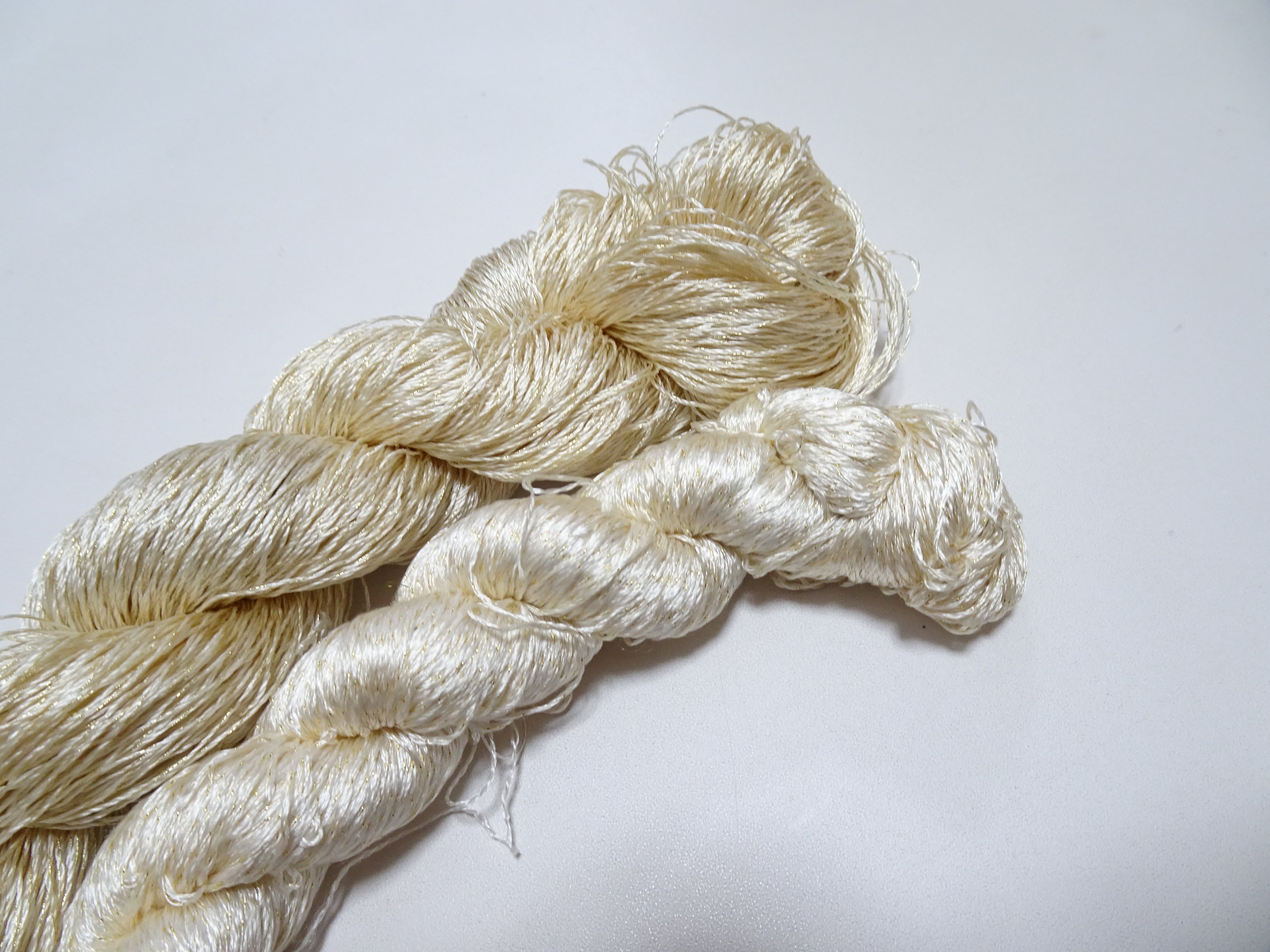 Japanese Vintage High Class Rare Silk Thread 2sets Mixture of Gold embroidery 14681