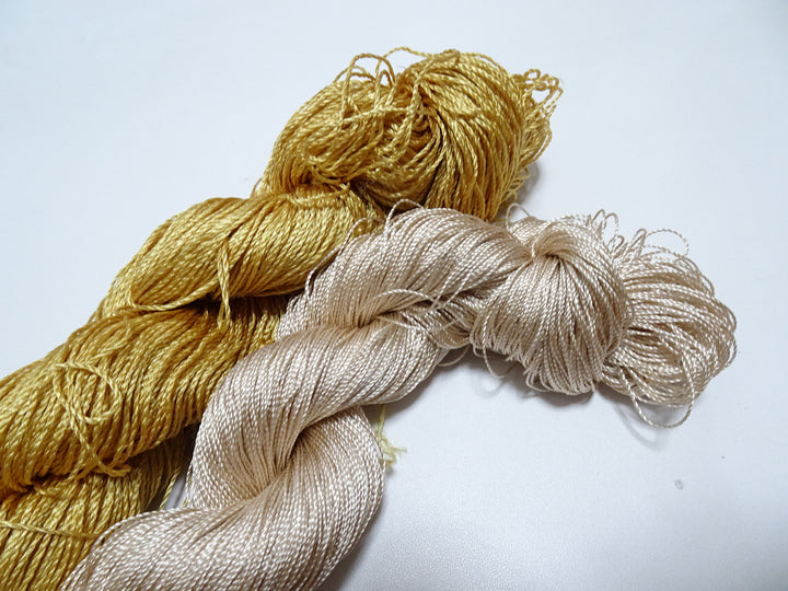 Japanese Vintage Strong Twisted Silk Thread 2sets Embroidery & Weaving 14515