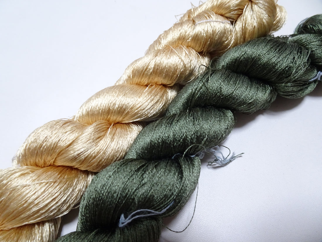 Japanese Vintage Twisted Silk Thread 2sets Embroidery 17417