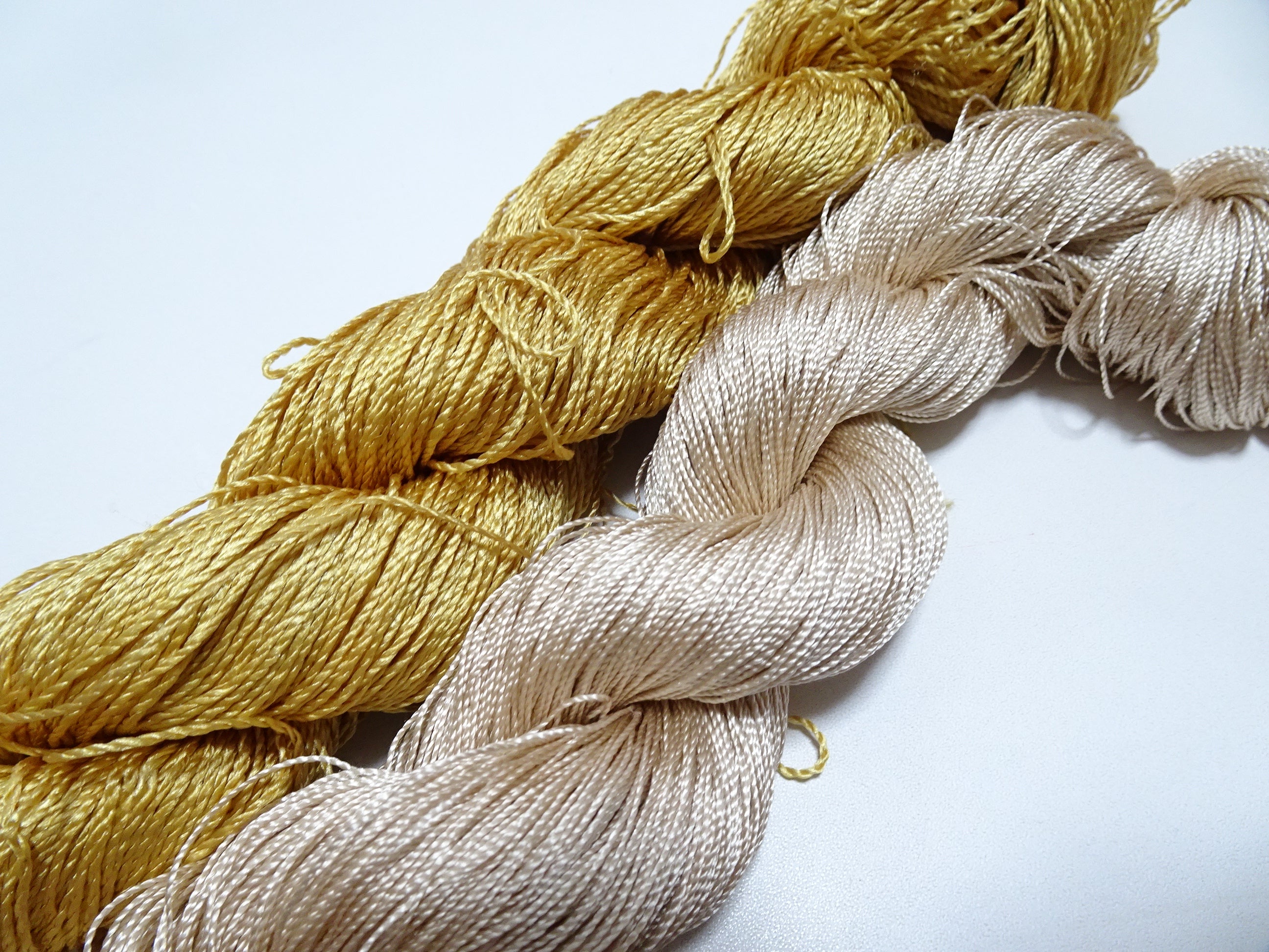 Japanese Vintage Strong Twisted Silk Thread 2sets Embroidery & Weaving 14515
