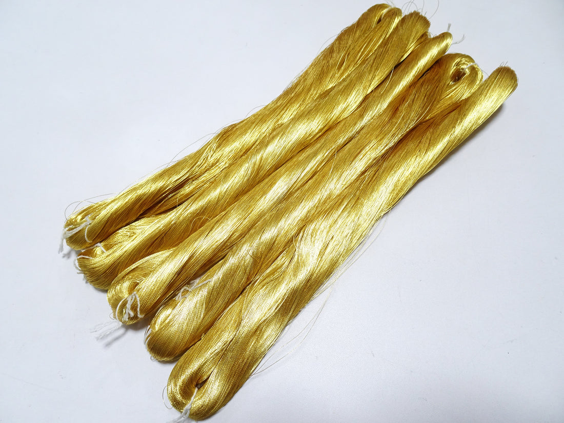 Special price!! Japanese Vintage Superb Gold Leaf Thread 5sets embroidery 5000M  0.16mm 17099