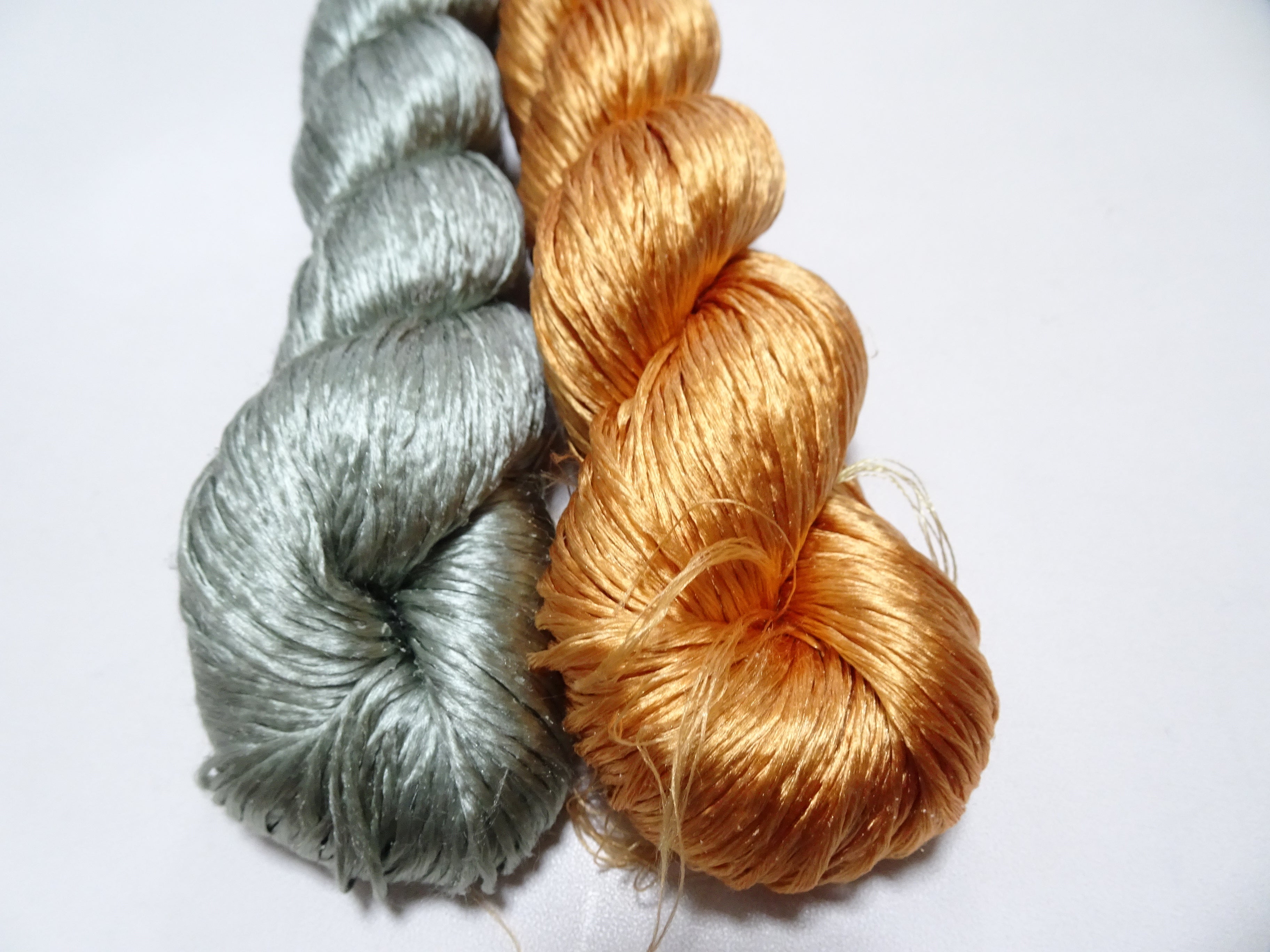 Japanese Vintage Loose Twisted Silk Thread 2sets Embroidery 18268