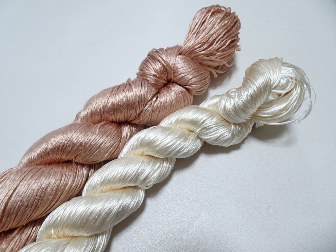 Japanese Vintage Loose Twisted Silk Thread 2sets Embroidery 18269