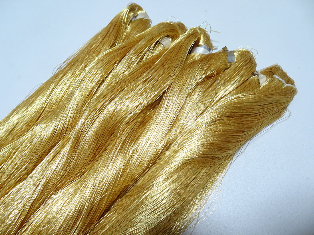 Special price!! Japanese Vintage Superb Gold Leaf Thread 5sets embroidery 5000M  0.16mm 17100