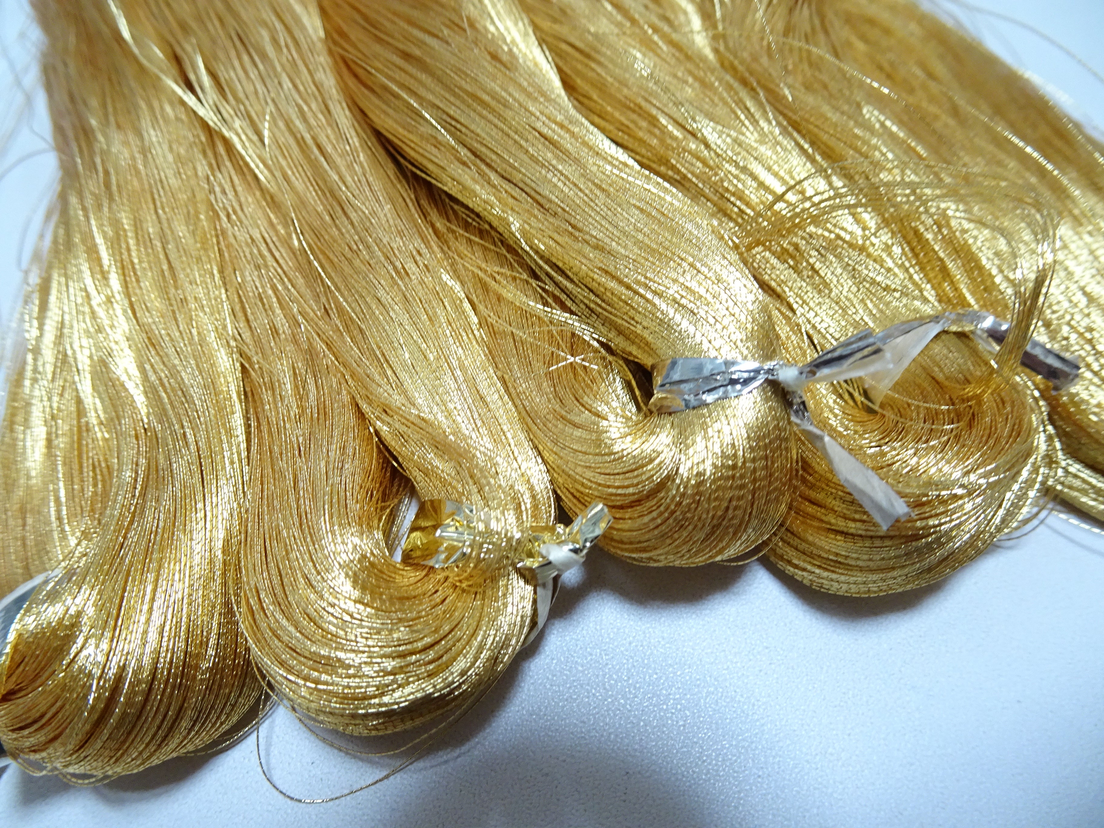 Special price!! Japanese Vintage Superb Gold Leaf Thread 5sets embroidery 5000M  0.16mm 17100