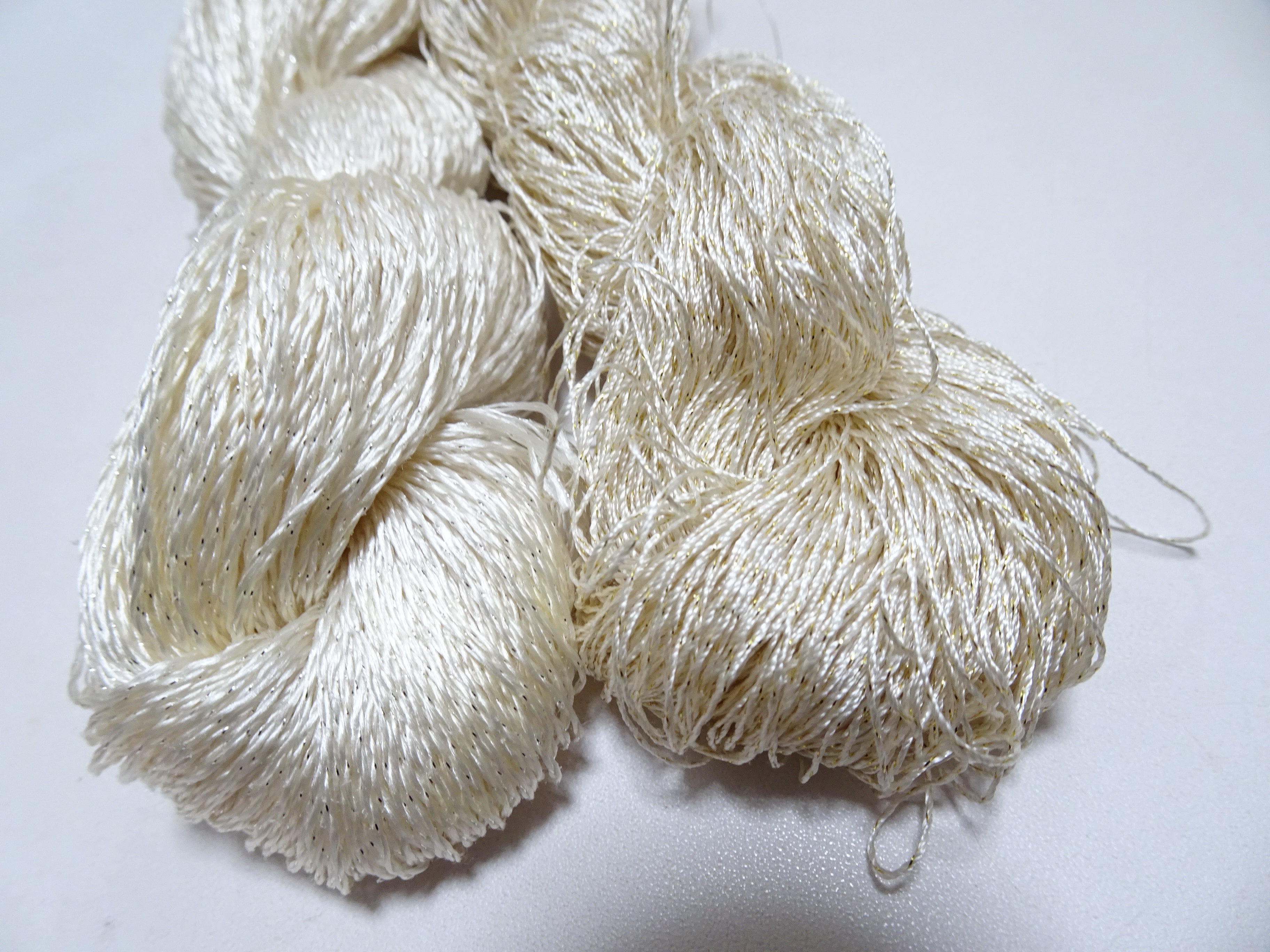 Japanese Vintage High Class Rare Silk Thread 2sets Mixture of Gold embroidery 14683