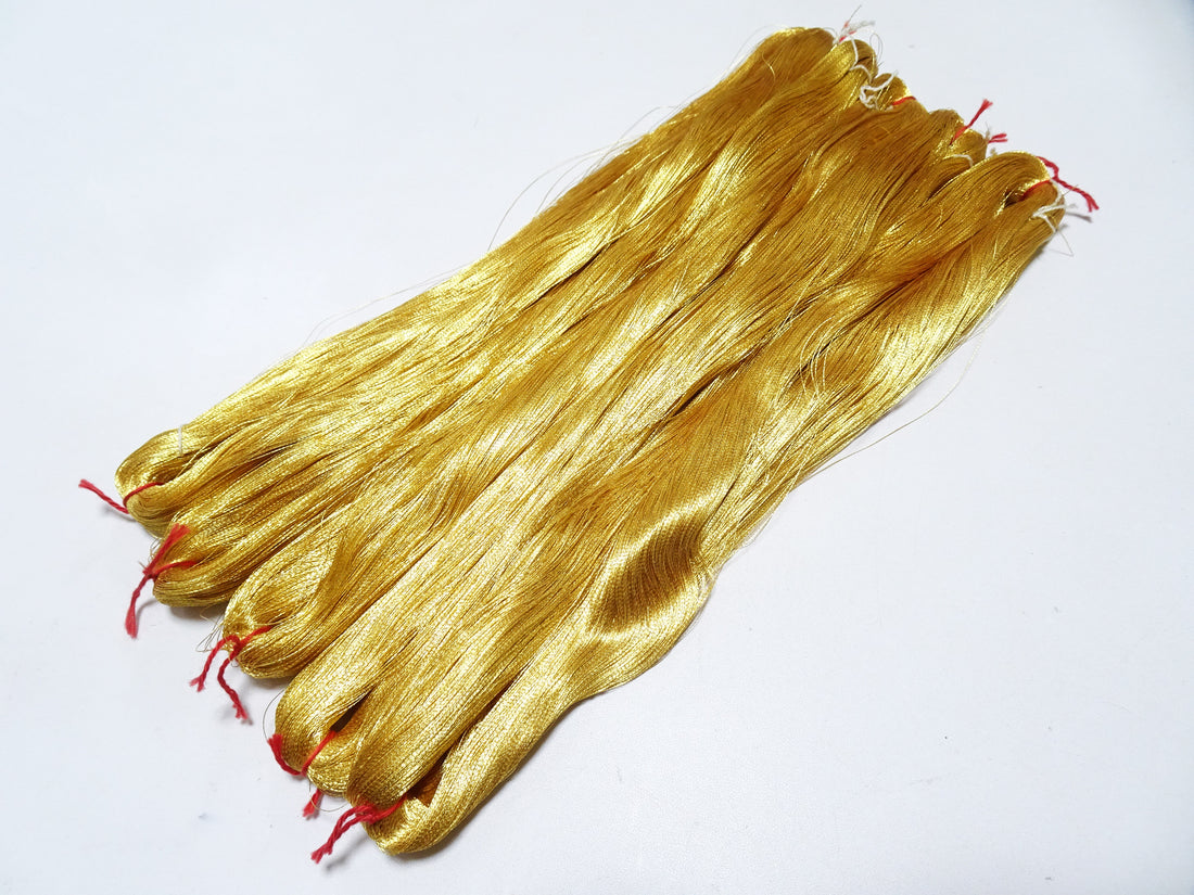 Special price!! Japanese Vintage Superb Gold Leaf Thread 5sets embroidery 5000M  0.16mm 17101