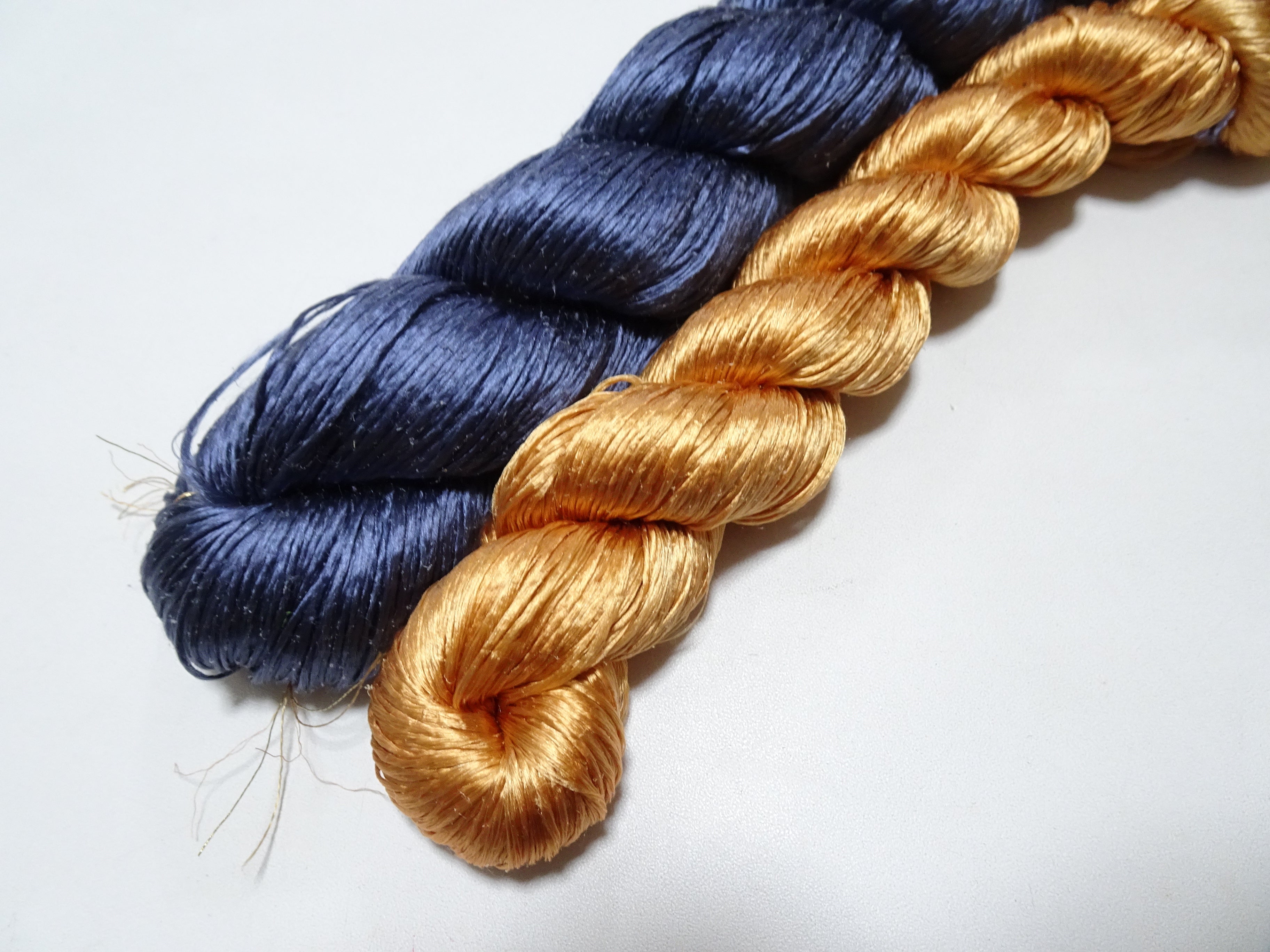 Japanese Vintage Loose Twisted Silk Thread 2sets Embroidery 18270