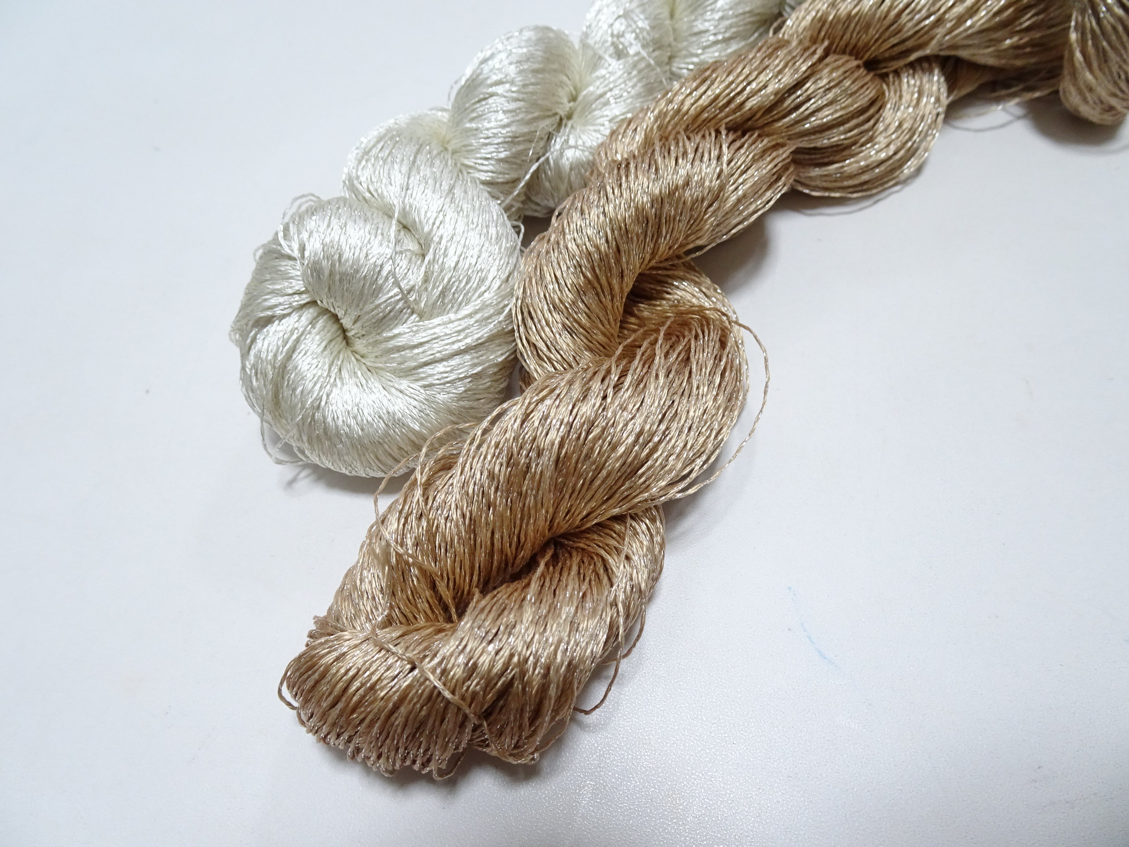 Japanese Vintage High Class Rare Silk Thread 2sets Mixture of Gold embroidery 14684