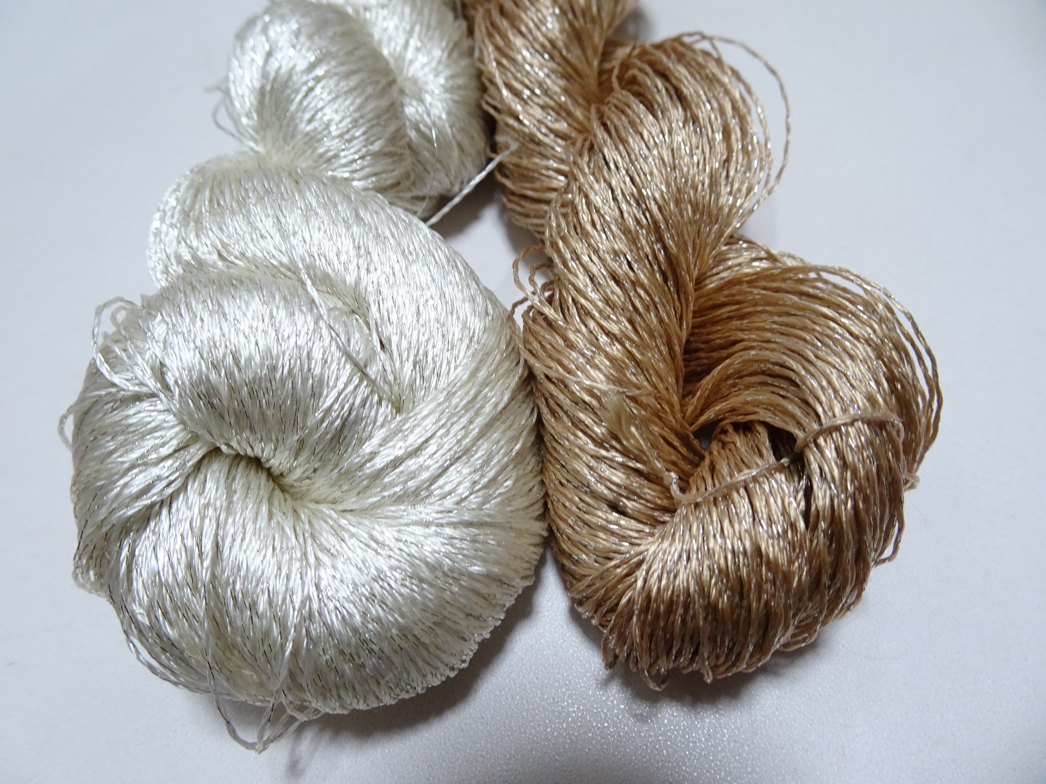 Japanese Vintage High Class Rare Silk Thread 2sets Mixture of Gold embroidery 14684