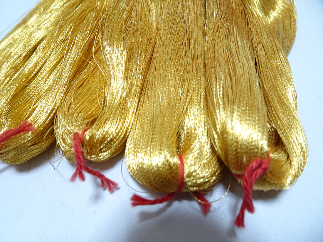 Special price!! Japanese Vintage Superb Gold Leaf Thread 5sets embroidery 5000M  0.16mm 17101
