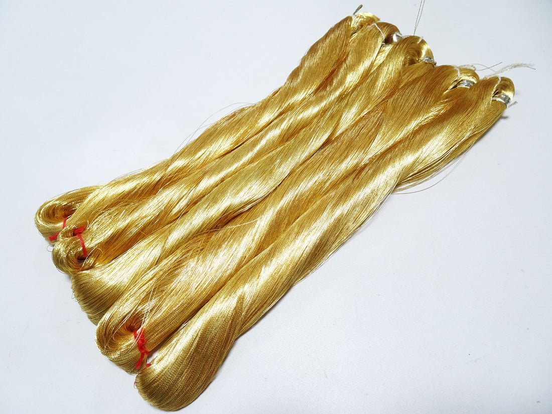 Special price!! Japanese Vintage Superb Gold Leaf Thread 5sets embroidery 5000M  0.16mm 17102