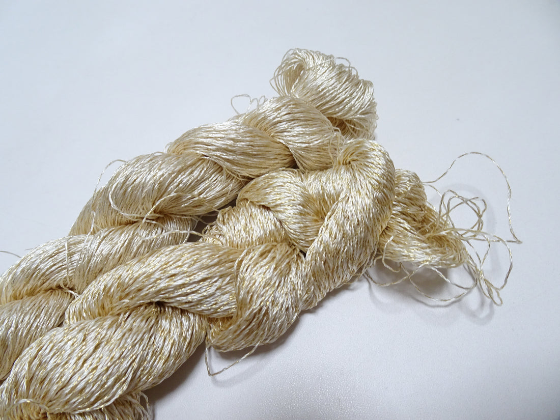 Japanese Vintage High Class Rare Silk Thread 2sets Mixture of Gold embroidery 14685