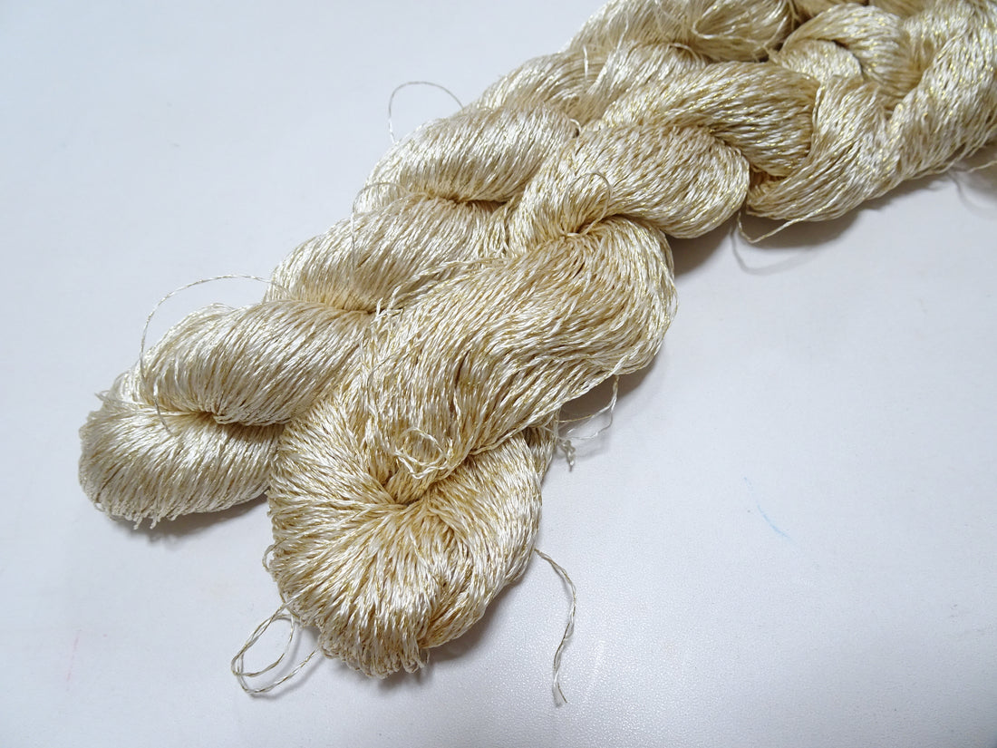 Japanese Vintage High Class Rare Silk Thread 2sets Mixture of Gold embroidery 14685