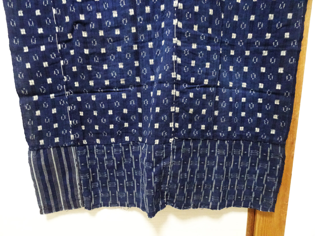 Antique Japanese Boro Kasuri Indigo Textile | Meiji Era Patchwork Fabric 14517